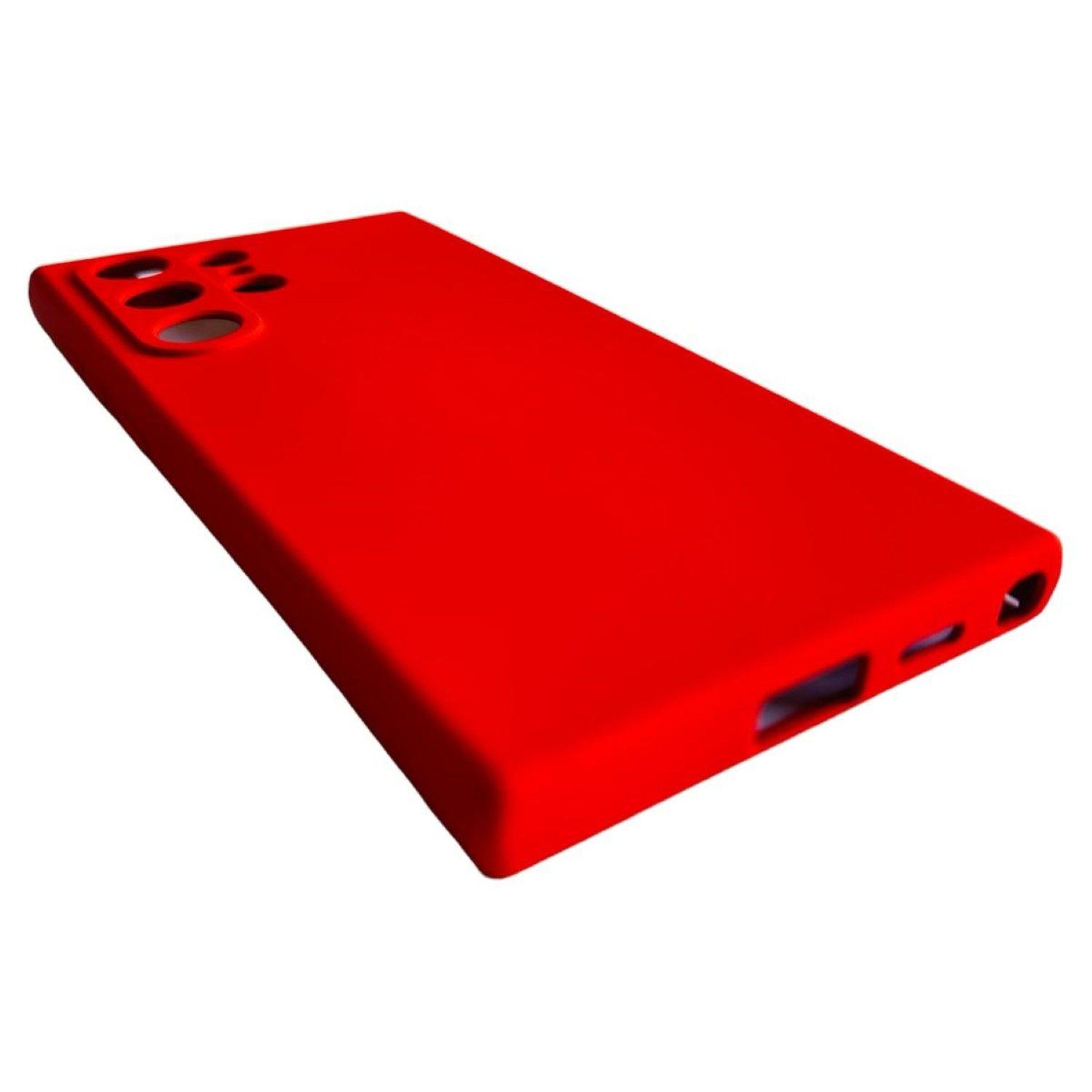 Carcasa Funda Para Samsung S24 Ultra Silicona Rojo-2