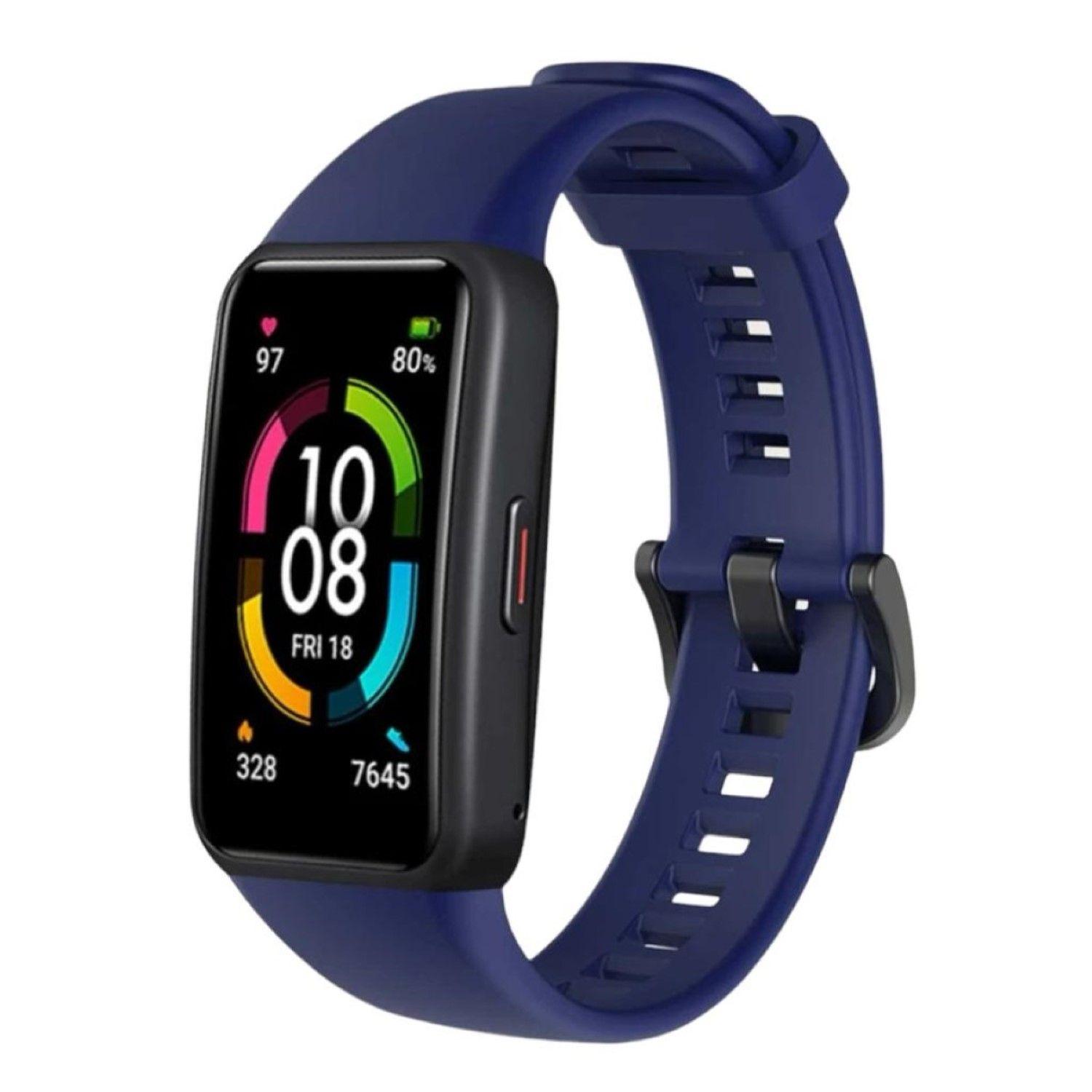 Correa De Repuesto Silicona Para Huawei Honor Band 6/ Band 6 Azul-4