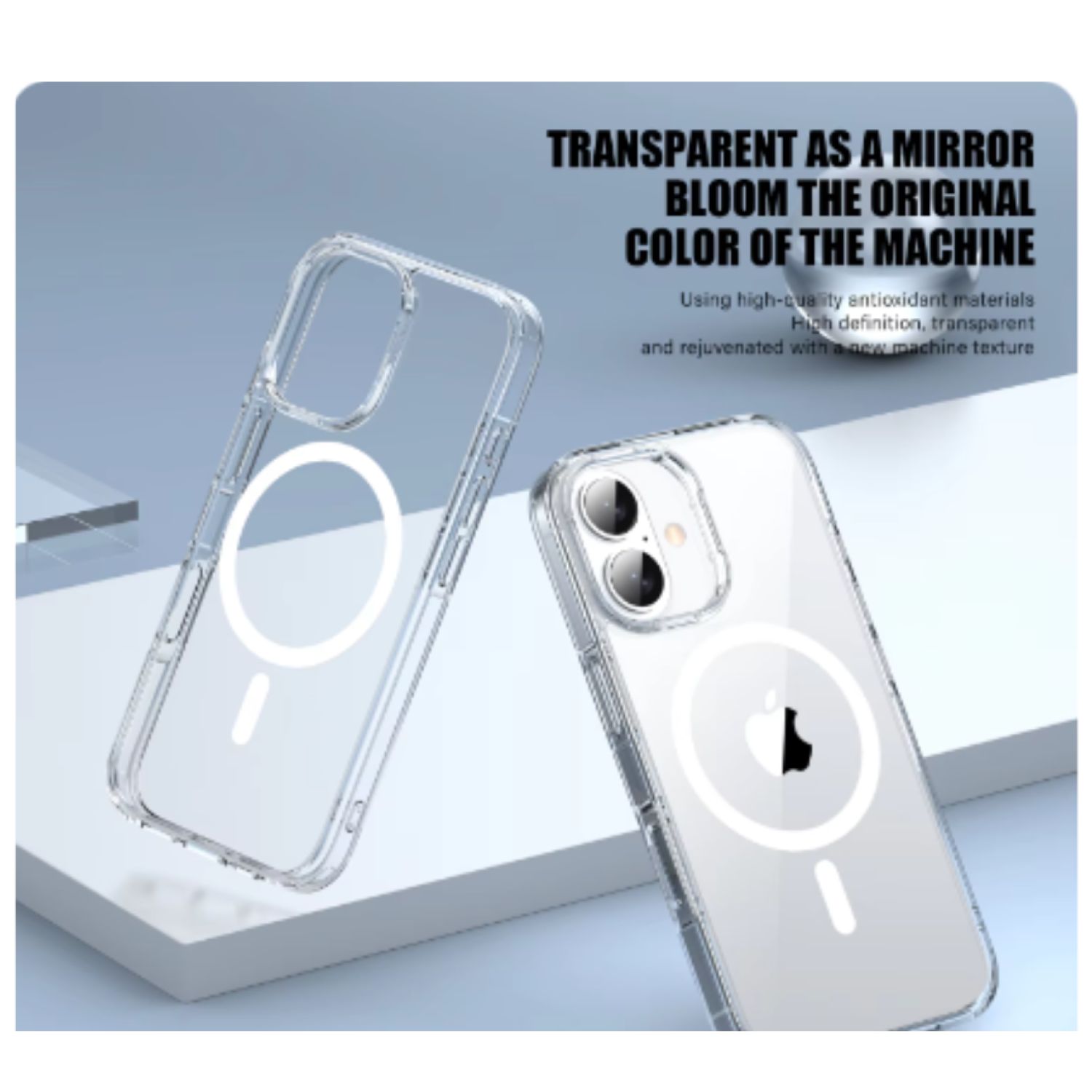 Carcasa Para iPhone 16 Transparente MagSafe-5