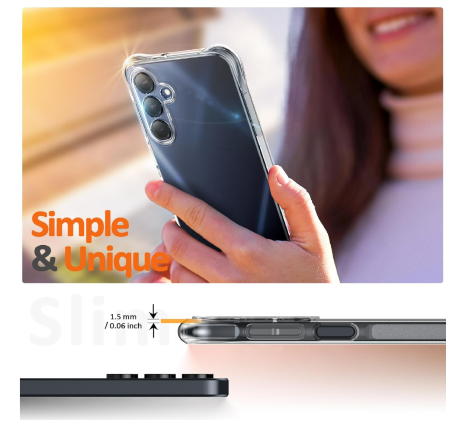 Carcasa Para Samsung A17 5g Transparente Reforzada-3