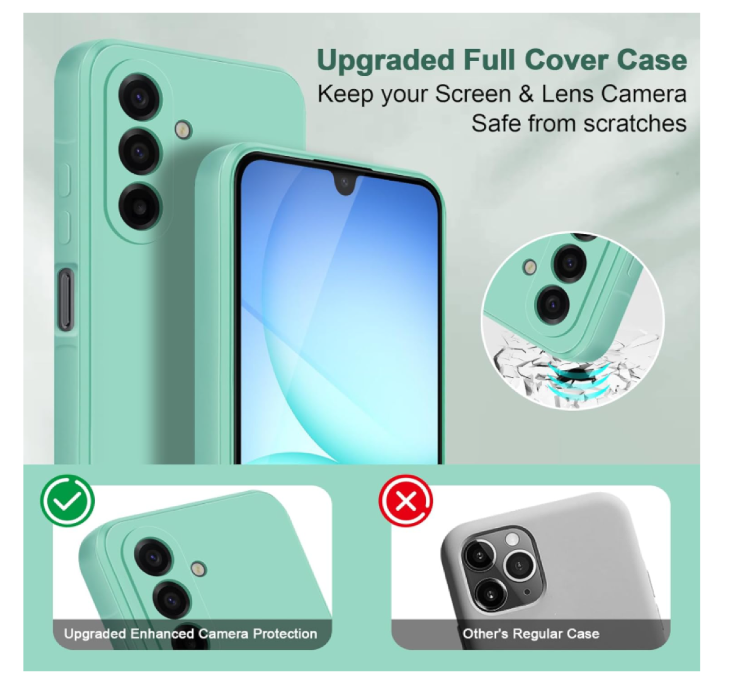 Carcasa Funda Para Samsung A17 5g Silicona Turquesa-2