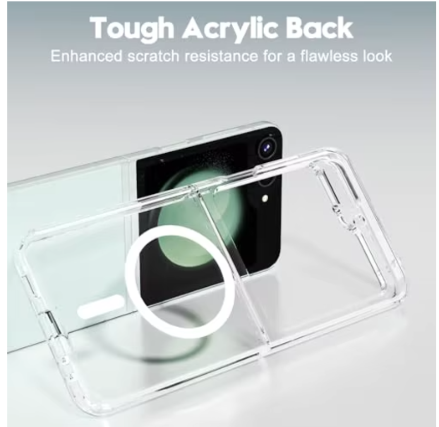 Carcasa Para Samsung Z Flip 7 Fe Transparente MagSafe-3