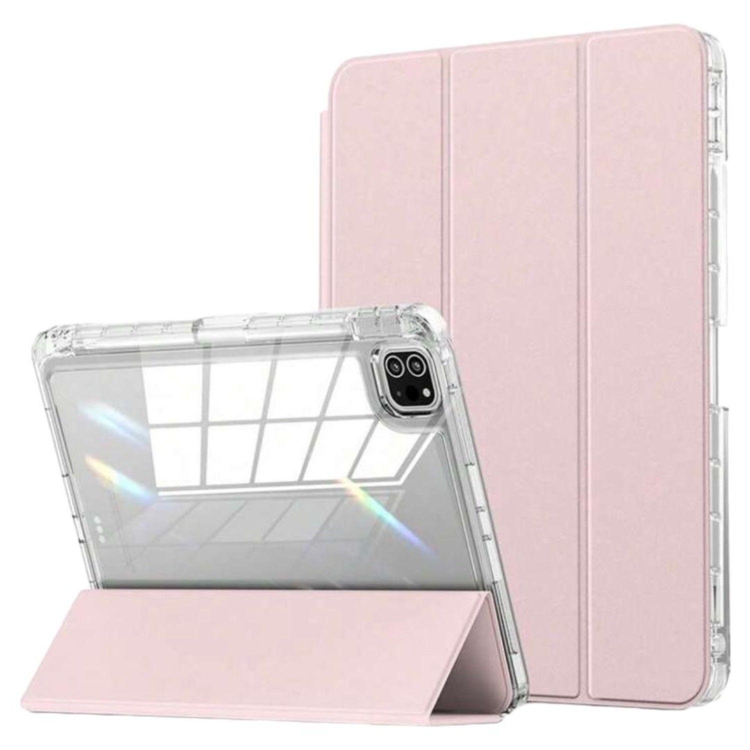 Carcasa Smart Cover Clear Compatible Con iPad Air 11 M4 2026 Rosado-2
