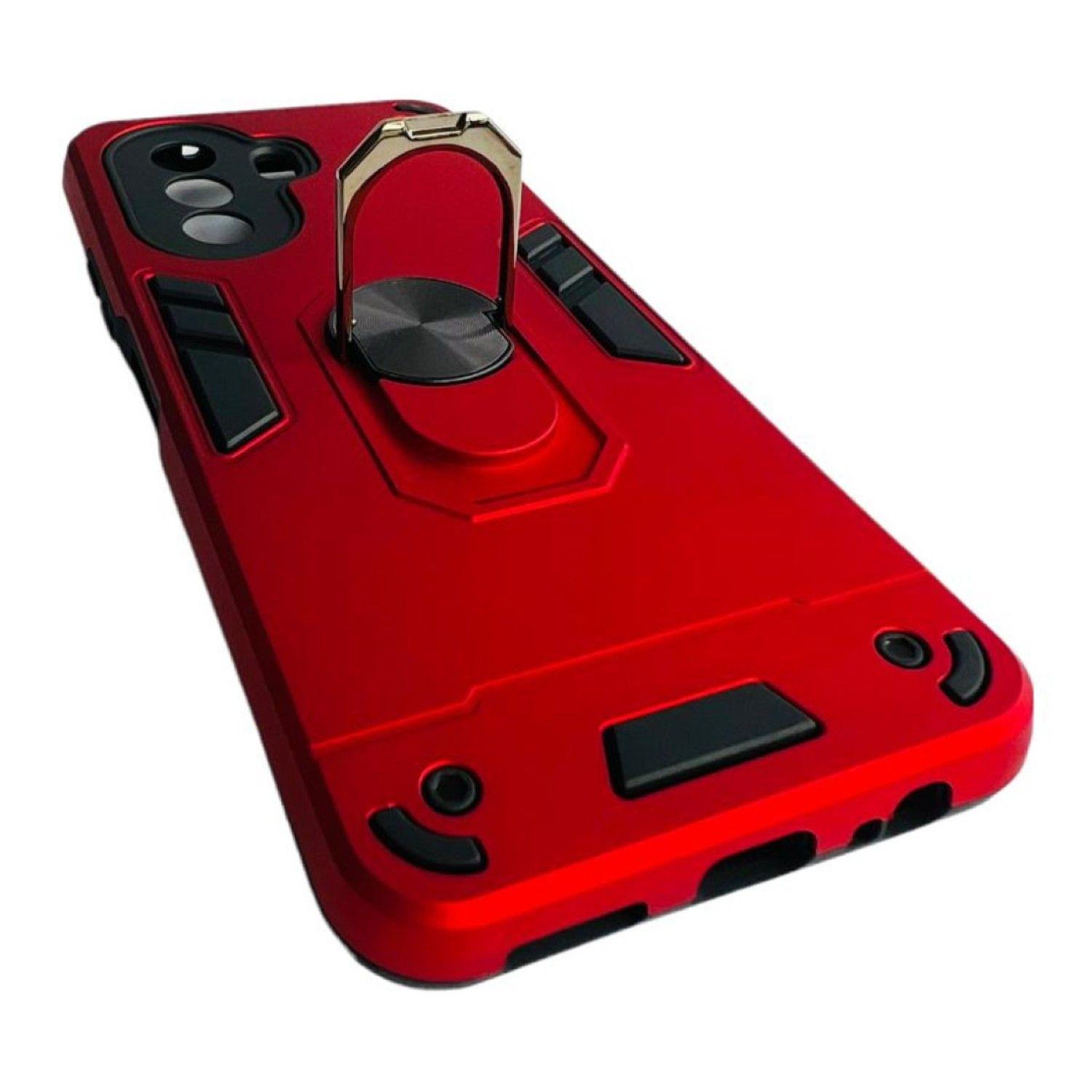 Carcasa Para Huawei Nova Y70 Anti Golpes Anillo Rojo-2