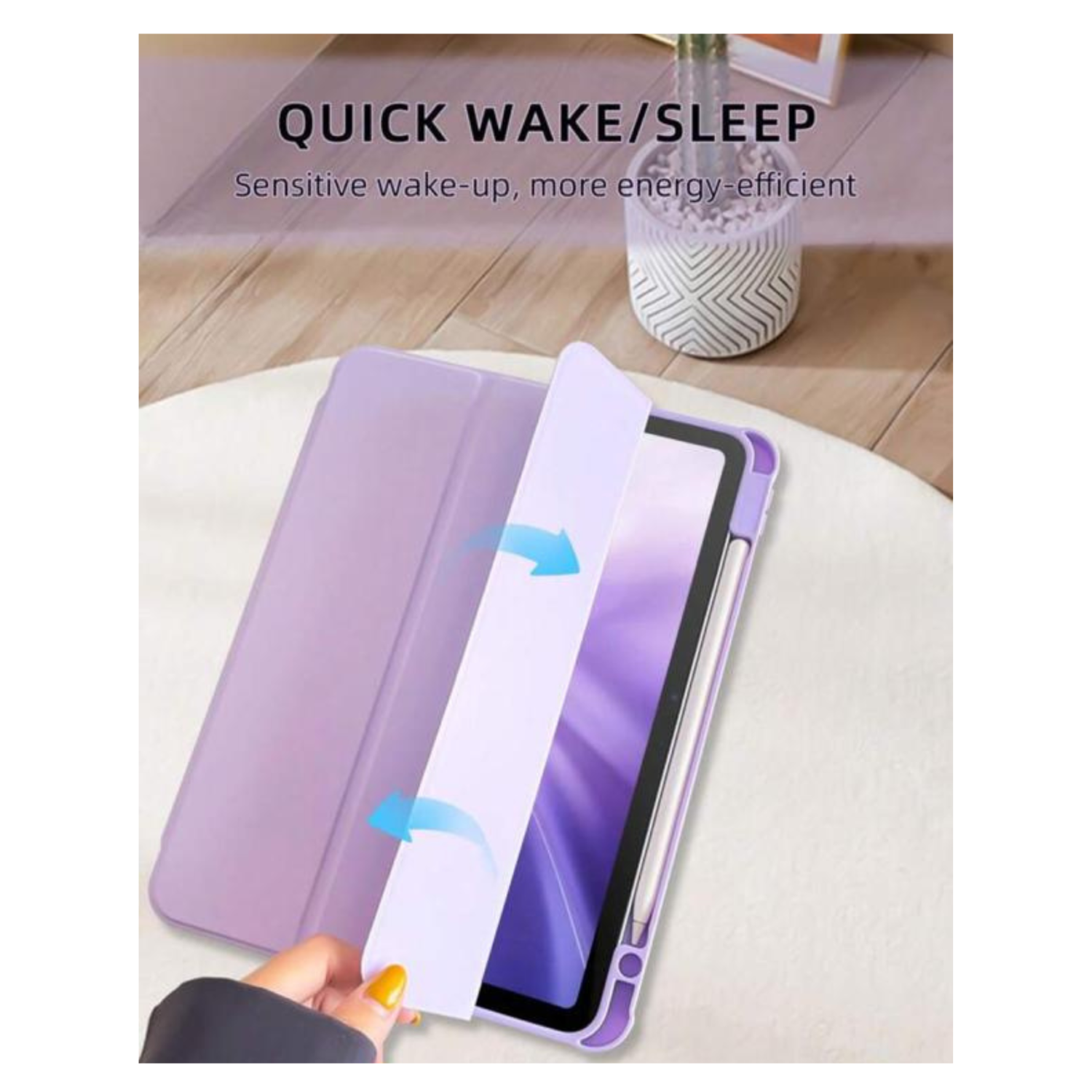 Carcasa Smart Cover Clear 360 Para iPad A16 11th Gene Lila-5