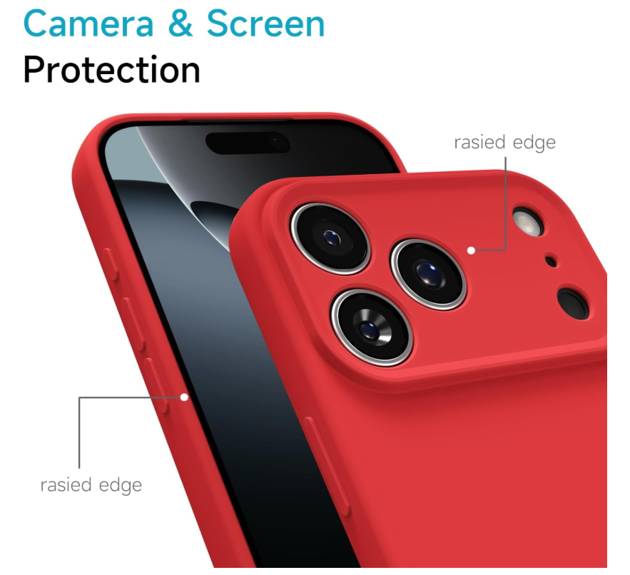 Carcasa Funda Para iPhone 17 Pro Silicona Rojo-4