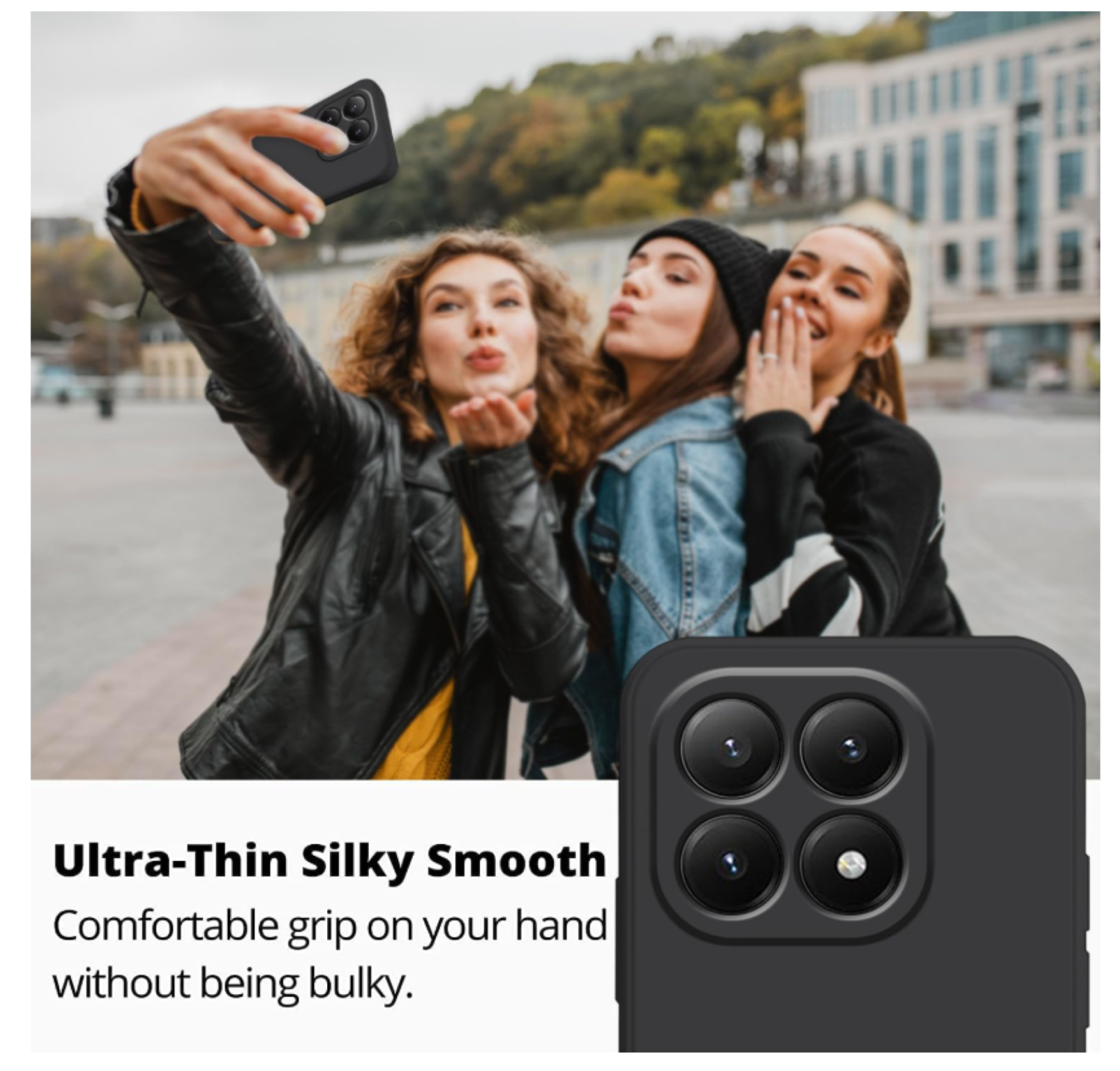 Carcasa Funda Compatible Con Xiaomi 17T 5g Silicona Negro-2