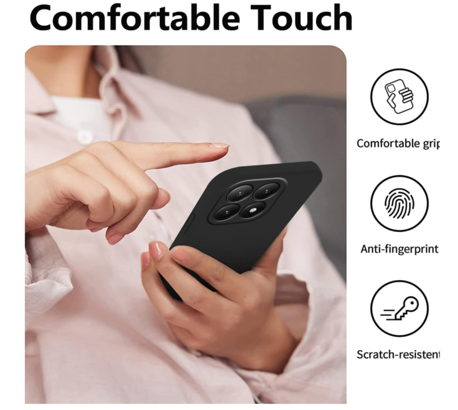 Carcasa Funda Compatible Con Xiaomi 17T 5g Silicona Negro-4