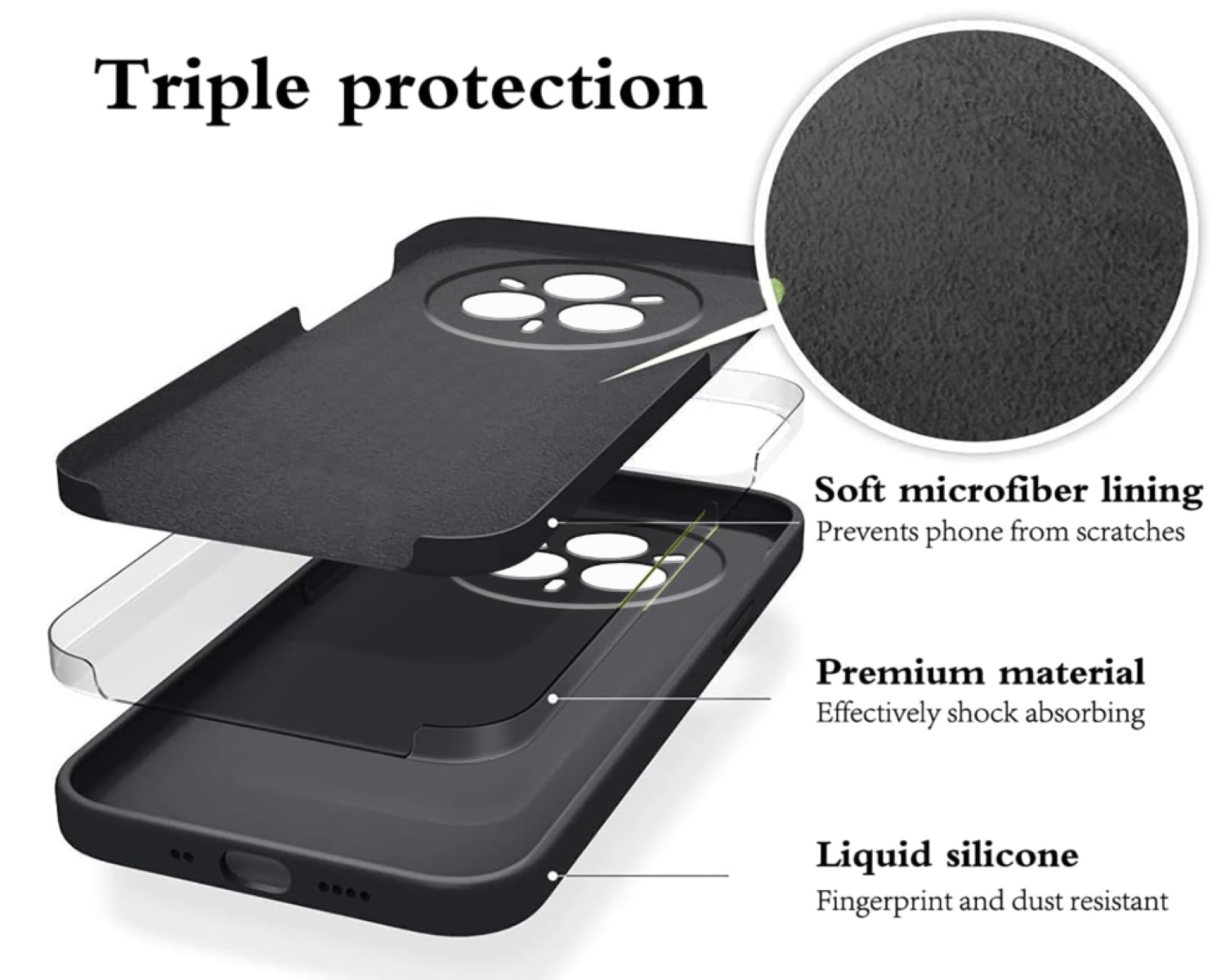 Carcasa Funda Compatible Con Xiaomi 17T 5g Silicona Negro-6