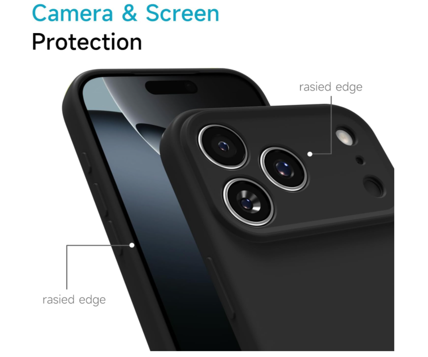 Carcasa Funda Para iPhone 17 Pro Max Silicona Negro-4