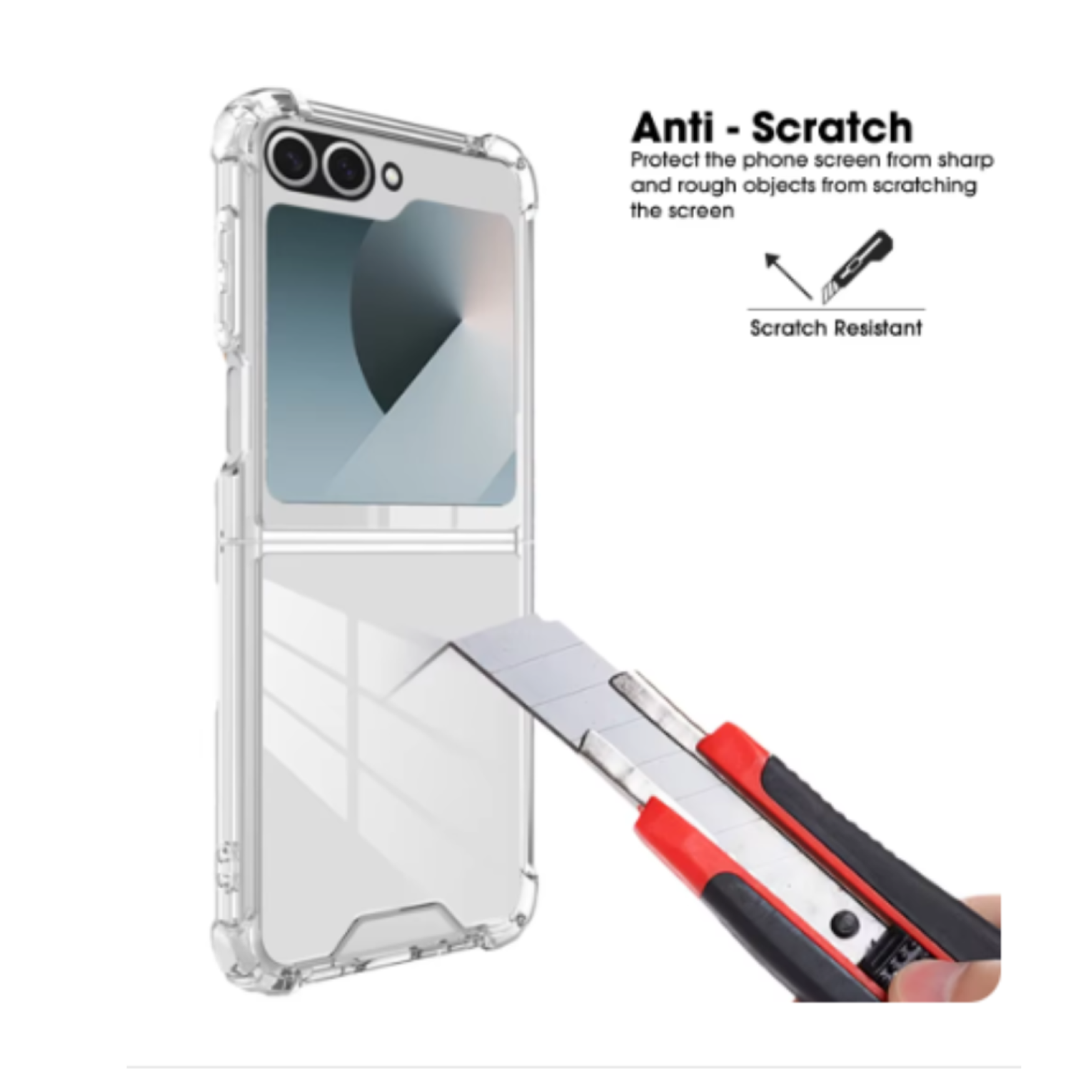 Carcasa Para Samsung Z Flip 6 Transparente Reforzada-2