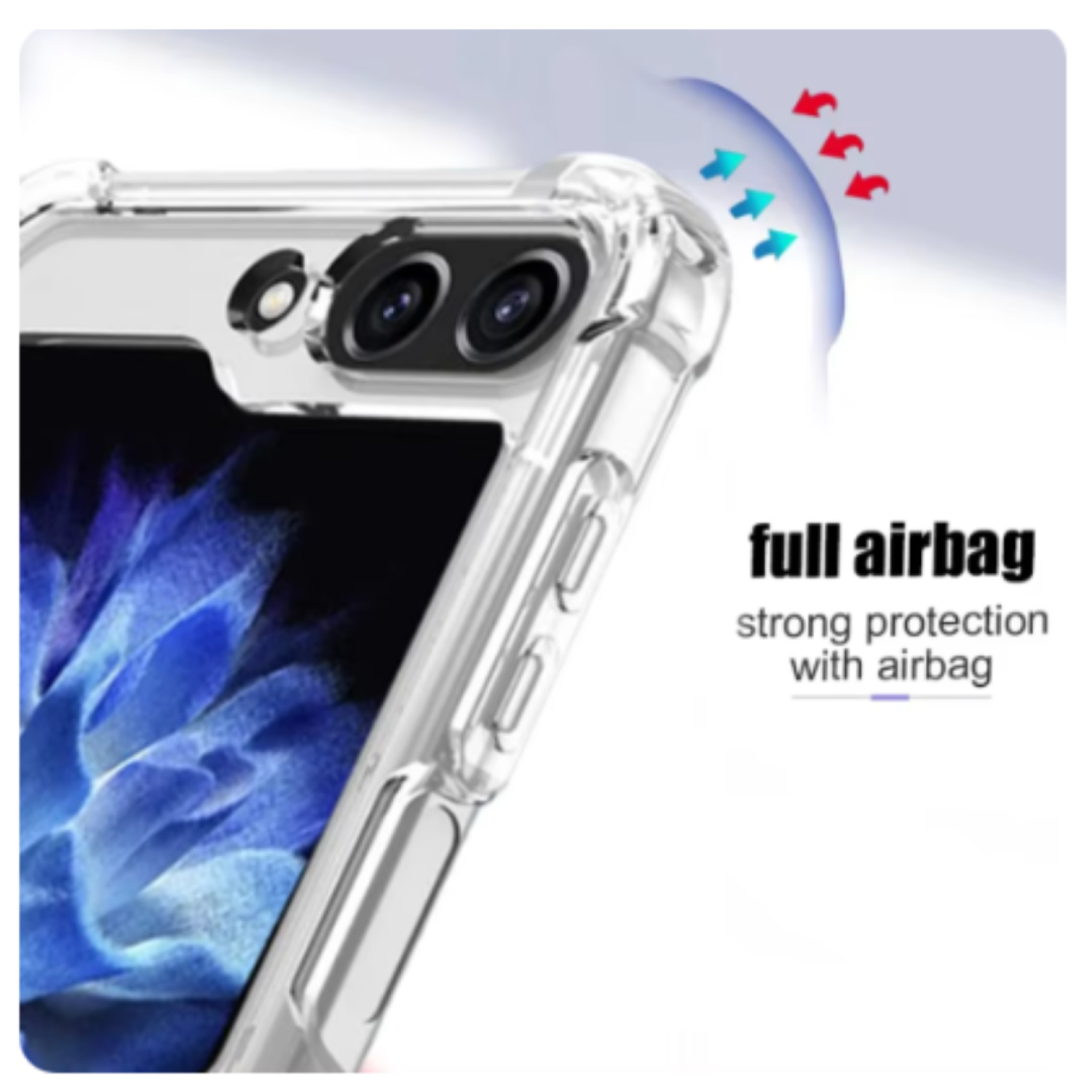 Carcasa Para Samsung Z Flip 6 Transparente Reforzada-3