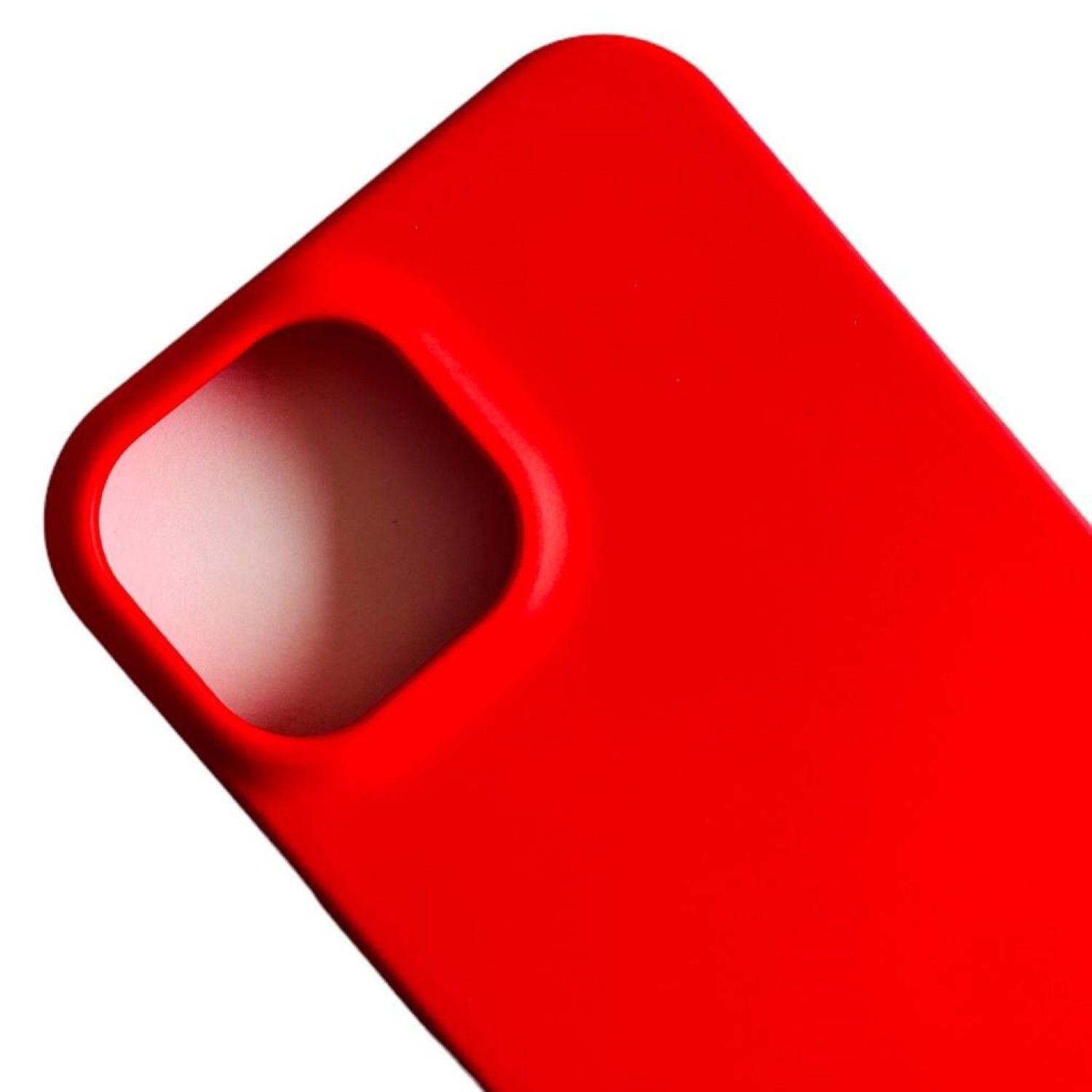 Carcasa Funda Para iPhone 15 Pro Max Silicona Color Rojo-1