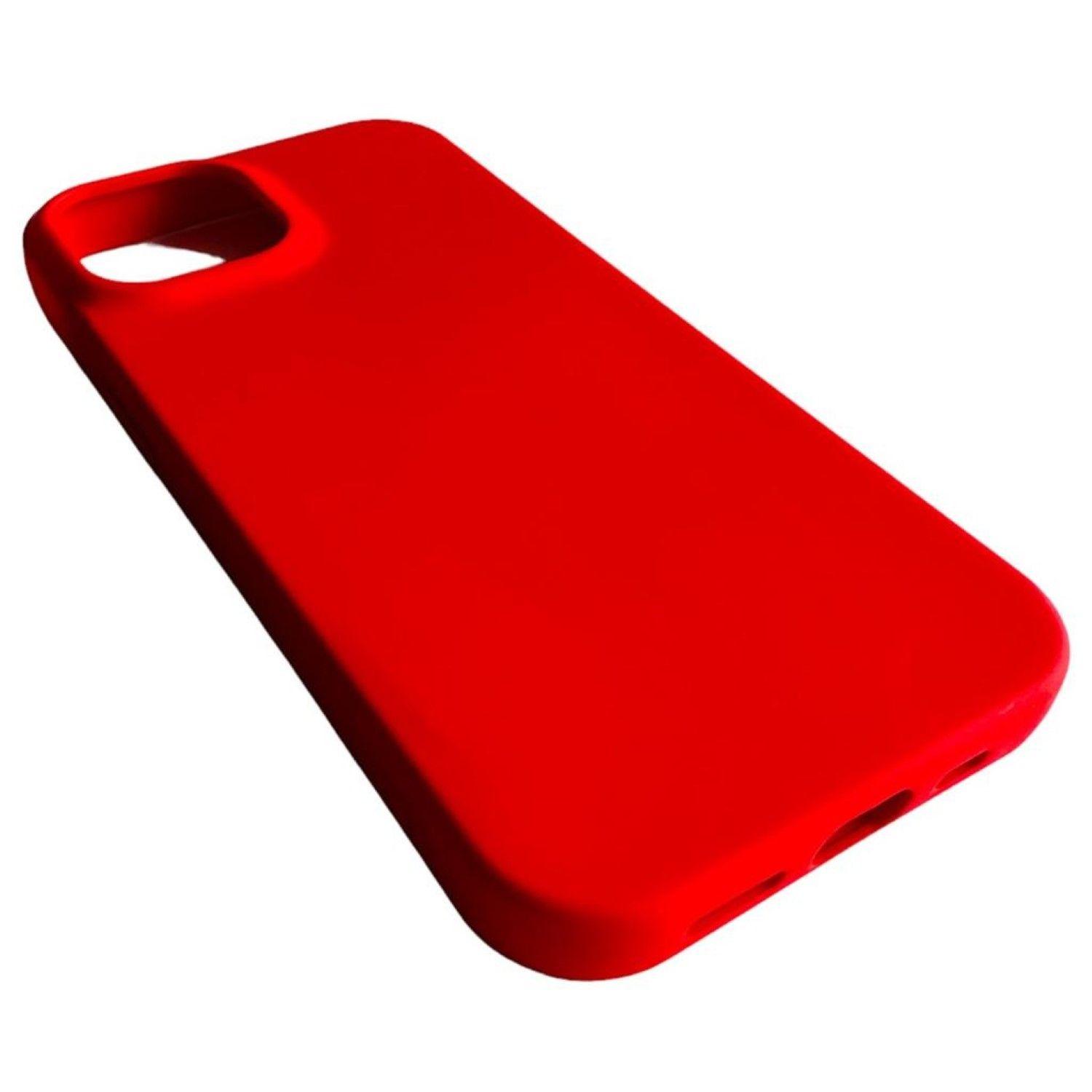 Carcasa Funda Para iPhone 15 Pro Max Silicona Color Rojo-2
