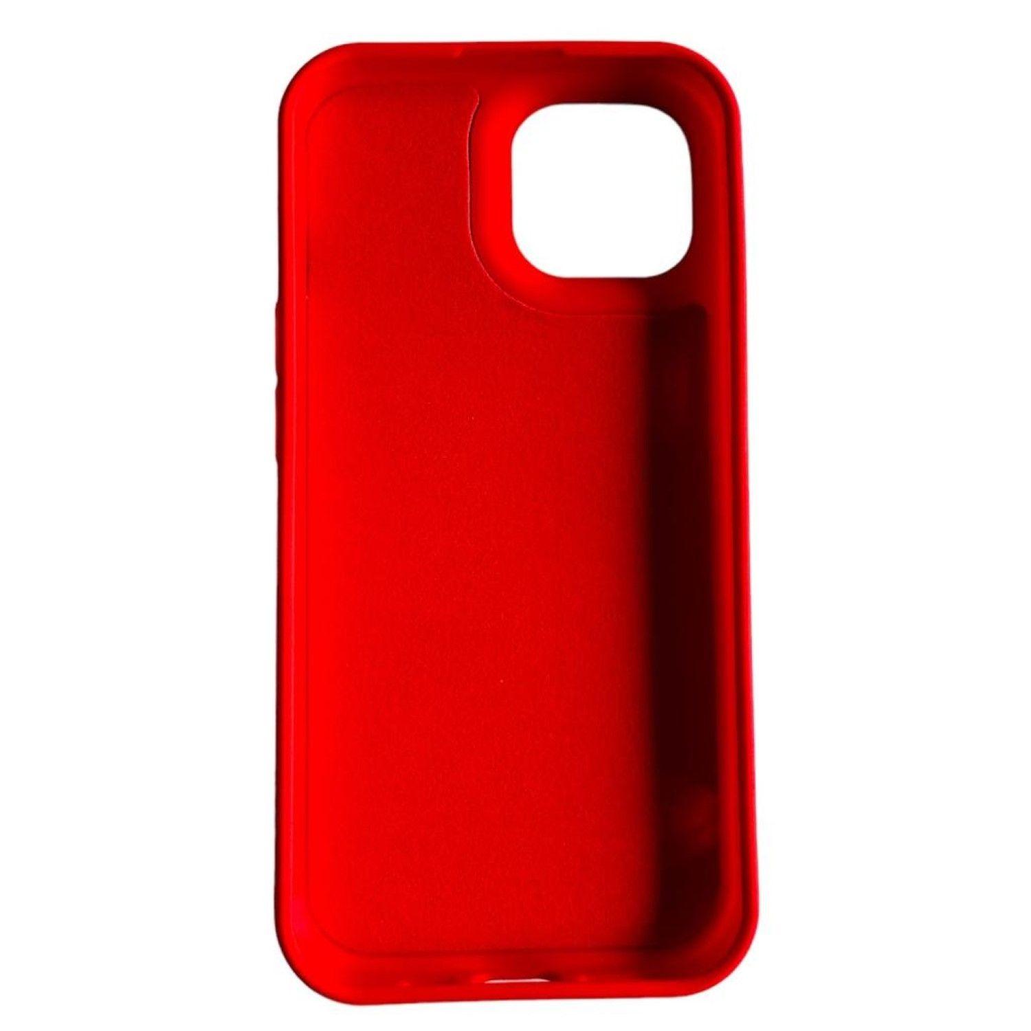 Carcasa Funda Para iPhone 15 Pro Max Silicona Color Rojo-3