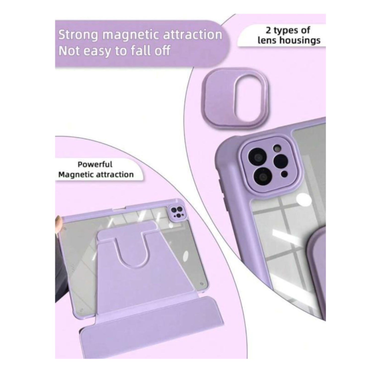 Carcasa Smart Cover Clear 360 Para iPad 10ma 10.9 Lila-4