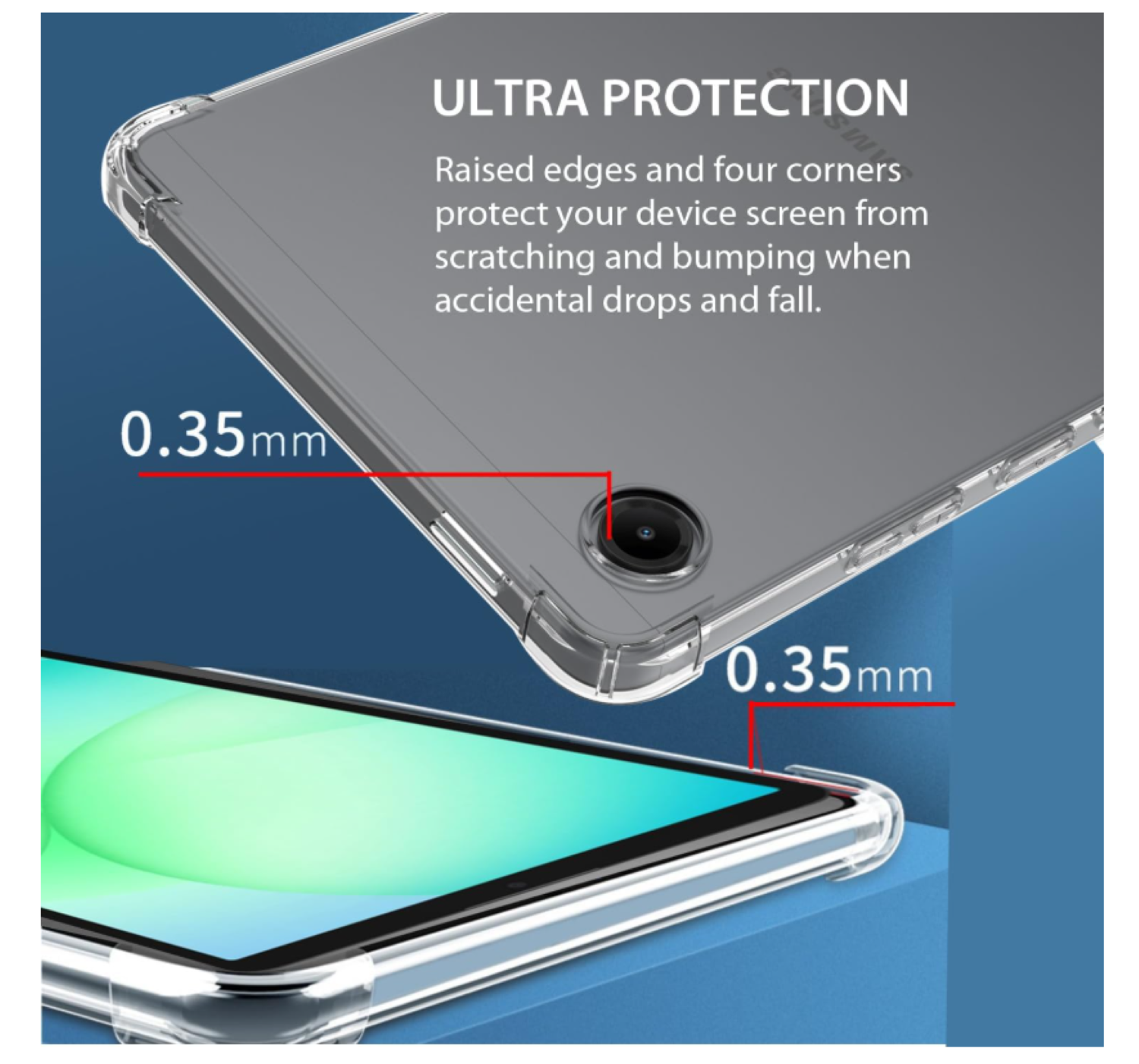 Carcasa Transparente Reforzada Para Tablet Samsung A11 2025-2