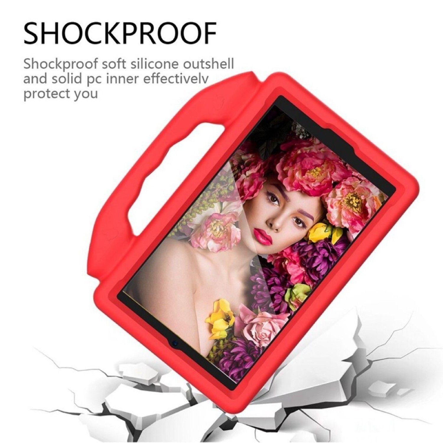 Carcasa Niños Anti-golpes Para Samsung Tab A7 Lite 8.7 T220 Rojo-3