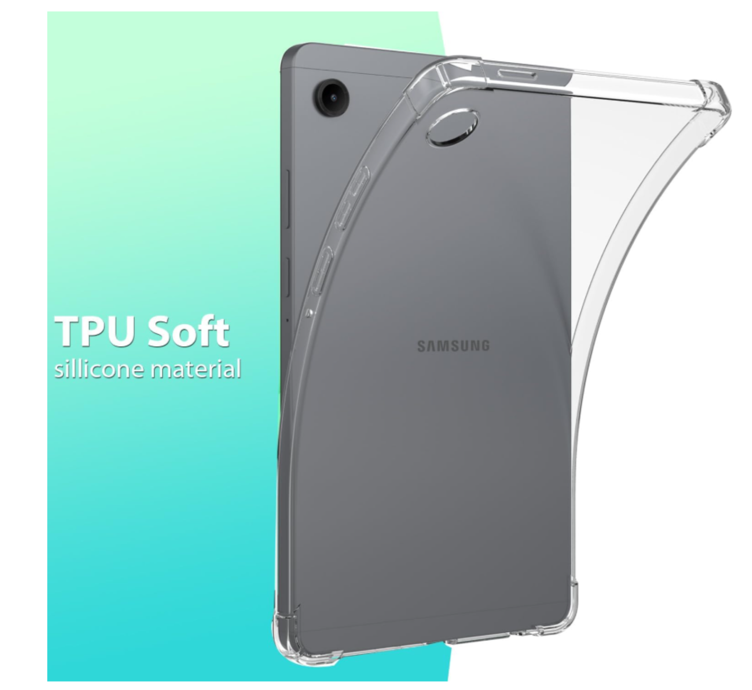 Carcasa Transparente Reforzada Para Tablet Samsung A11 Plus-3