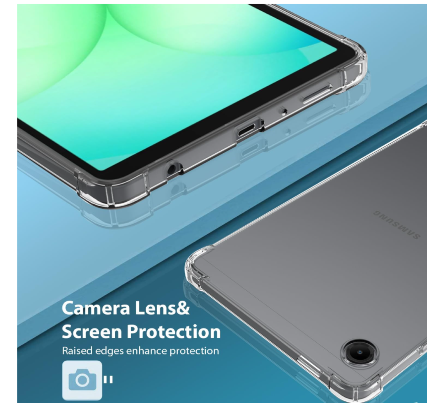 Carcasa Transparente Reforzada Para Tablet Samsung A11 Plus-4