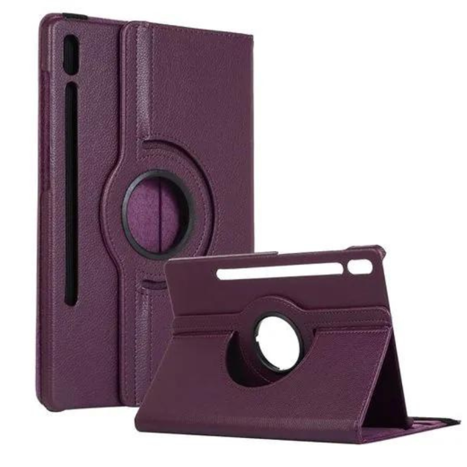 Carcasa Funda Giratoria Para Tablet Samsung S9 Fe 10.9 Morado + Vidrio-3
