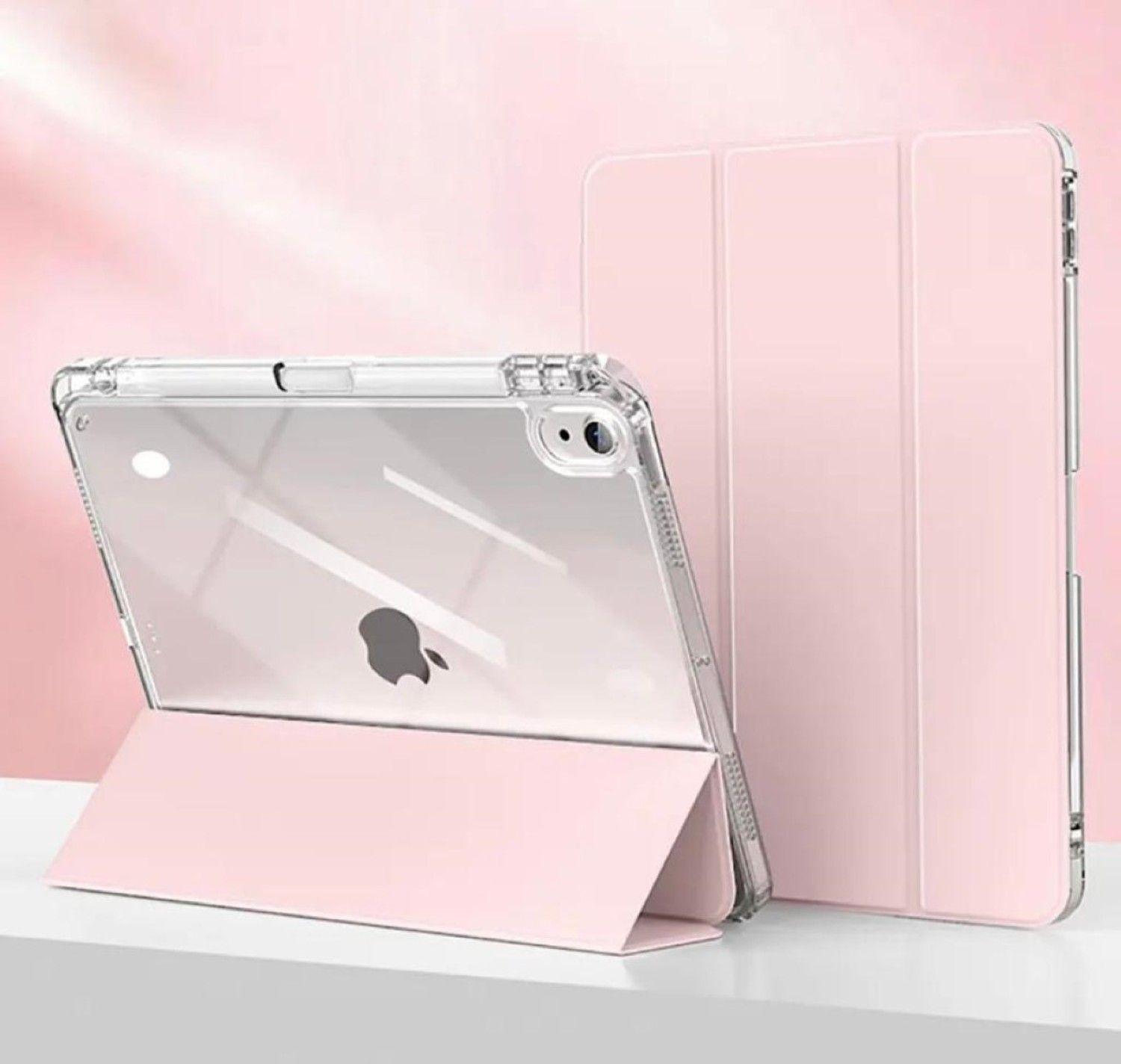 Carcasa Smart Cover Clear Compatible Con iPad A16 11th Gene 11 Rosado-2