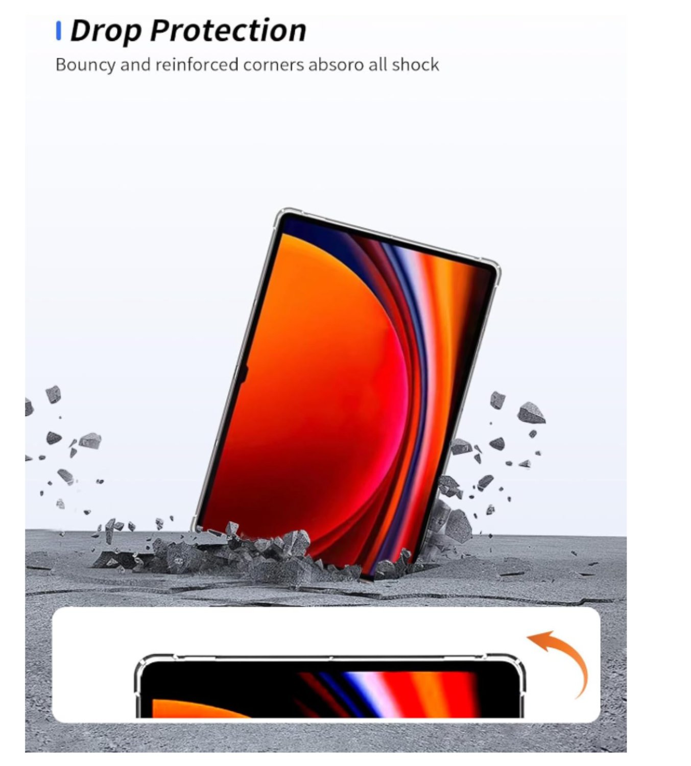 Carcasa Transparente Reforzada Para Tablet Samsung S11 X730-4