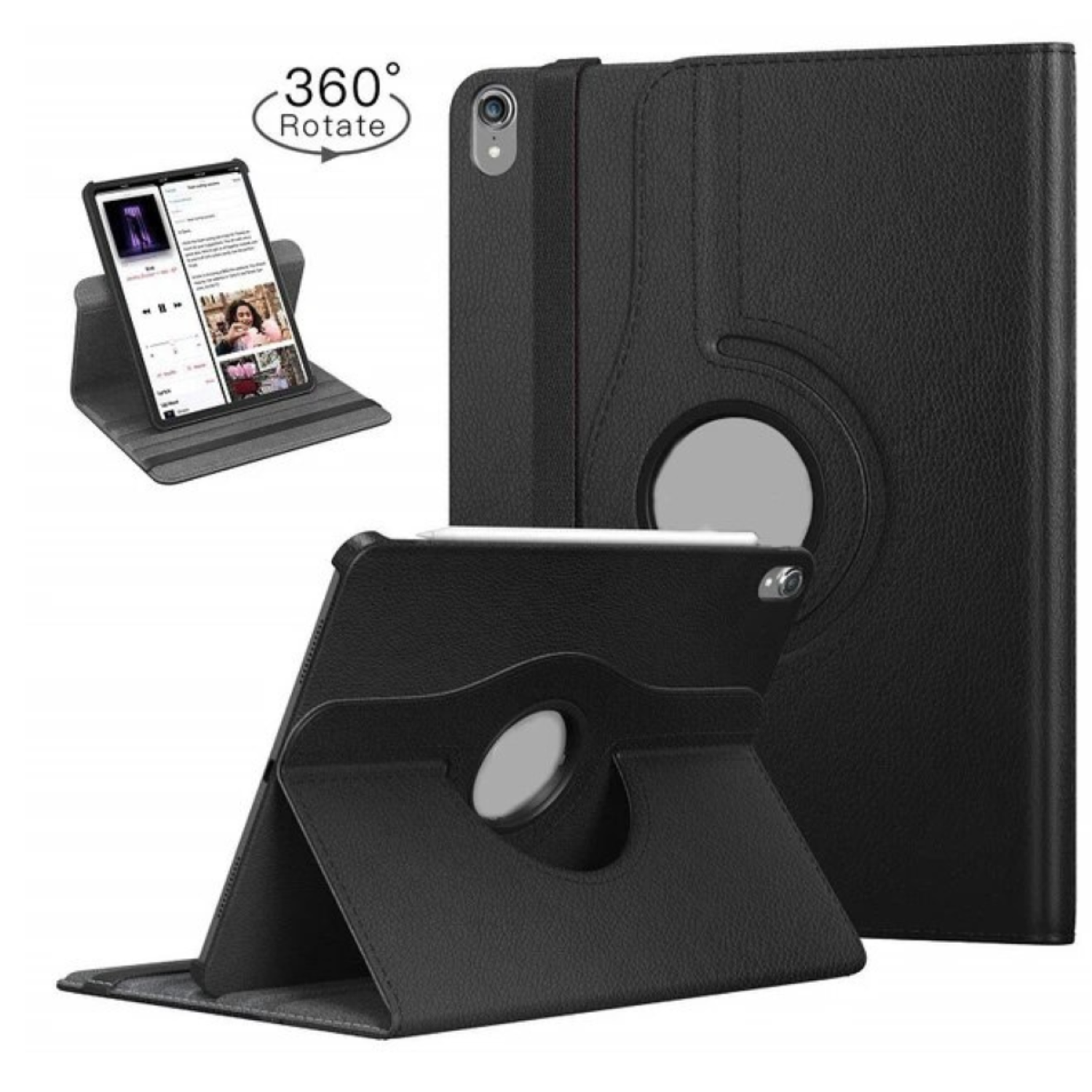 Carcasa Funda Giratoria Para Tablet Lenovo M9 Tb310 Negro-2