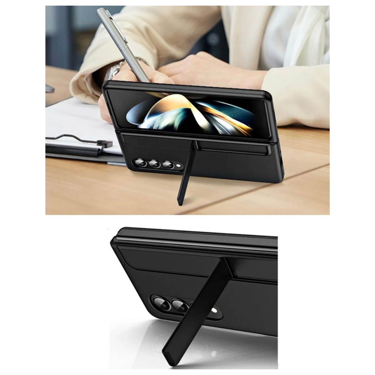 Carcasa Plegable Para Samsung Galaxy Z Fold 5 Con Porta Lápiz-4