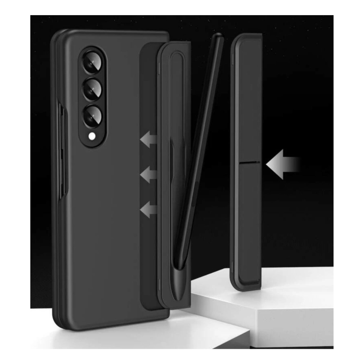 Carcasa Plegable Para Samsung Galaxy Z Fold 5 Con Porta Lápiz-6