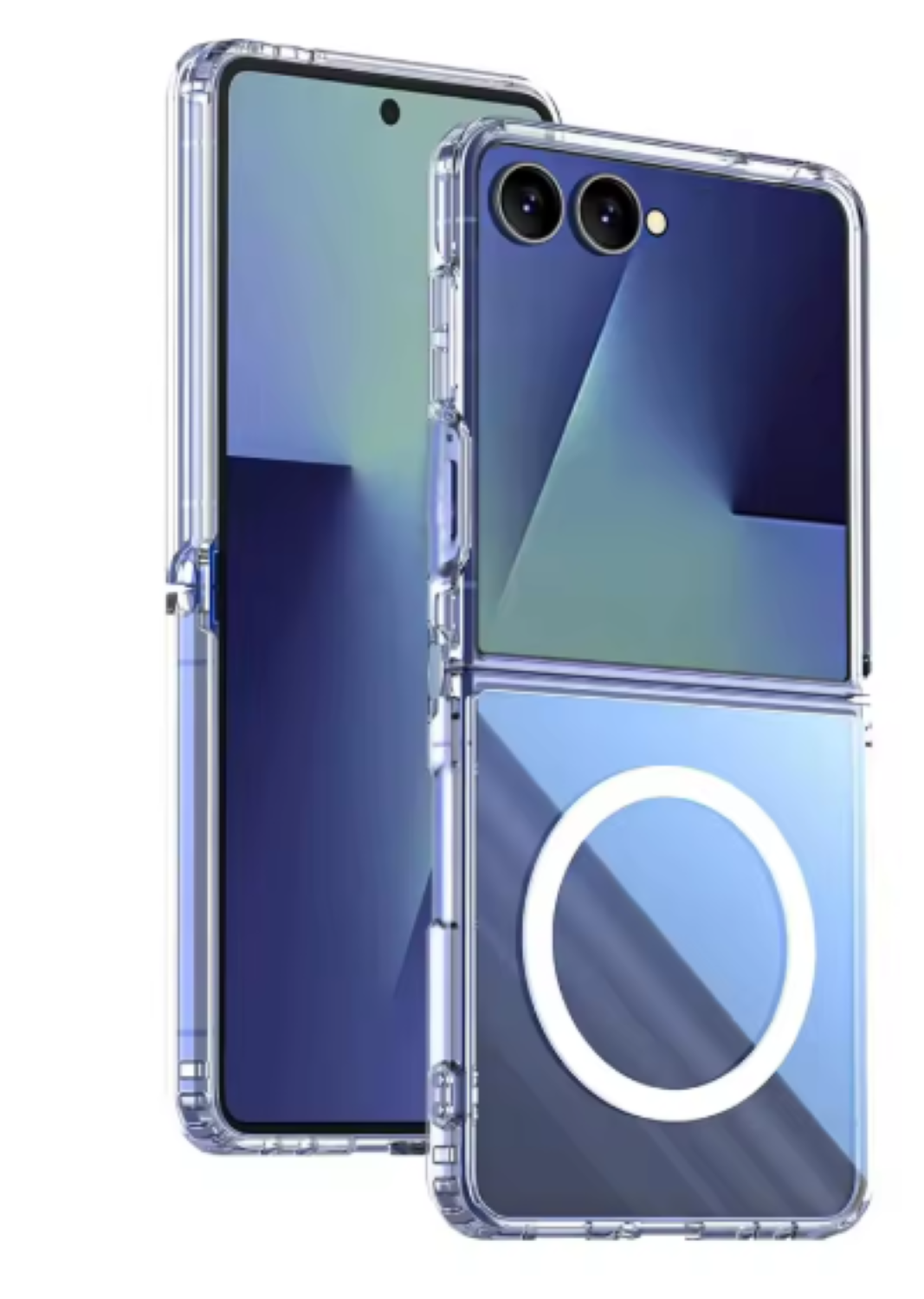 Carcasa Para Samsung Z Flip 7 Transparente MagSafe-4