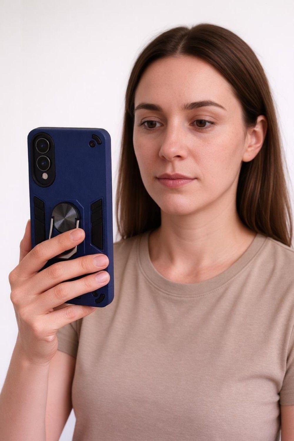 Carcasa Para Samsung S25 Edge Anti Golpes Anillo Azul-3