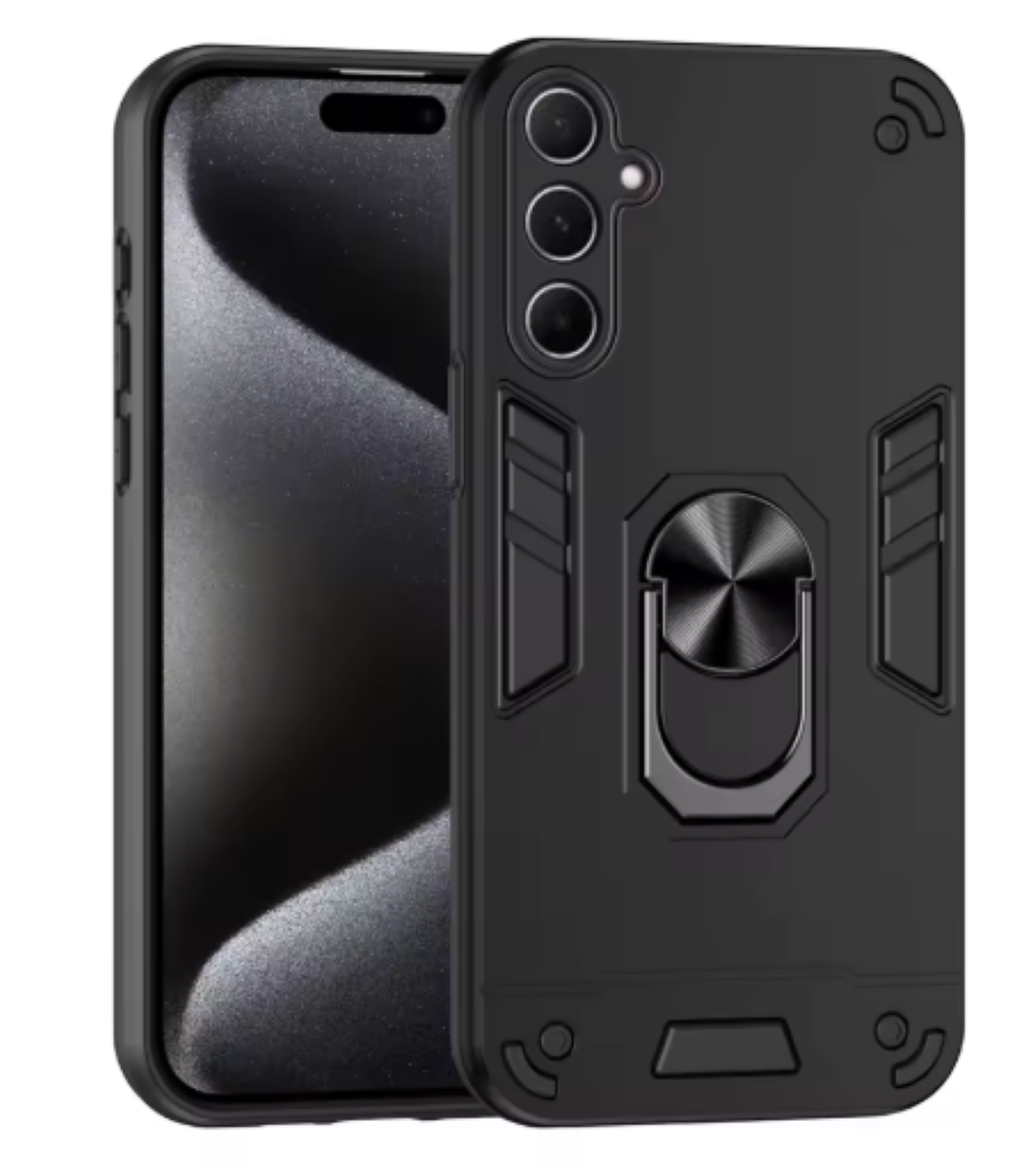 Carcasa Para Samsung A06 5g Anti Golpes Anillo Negro-1