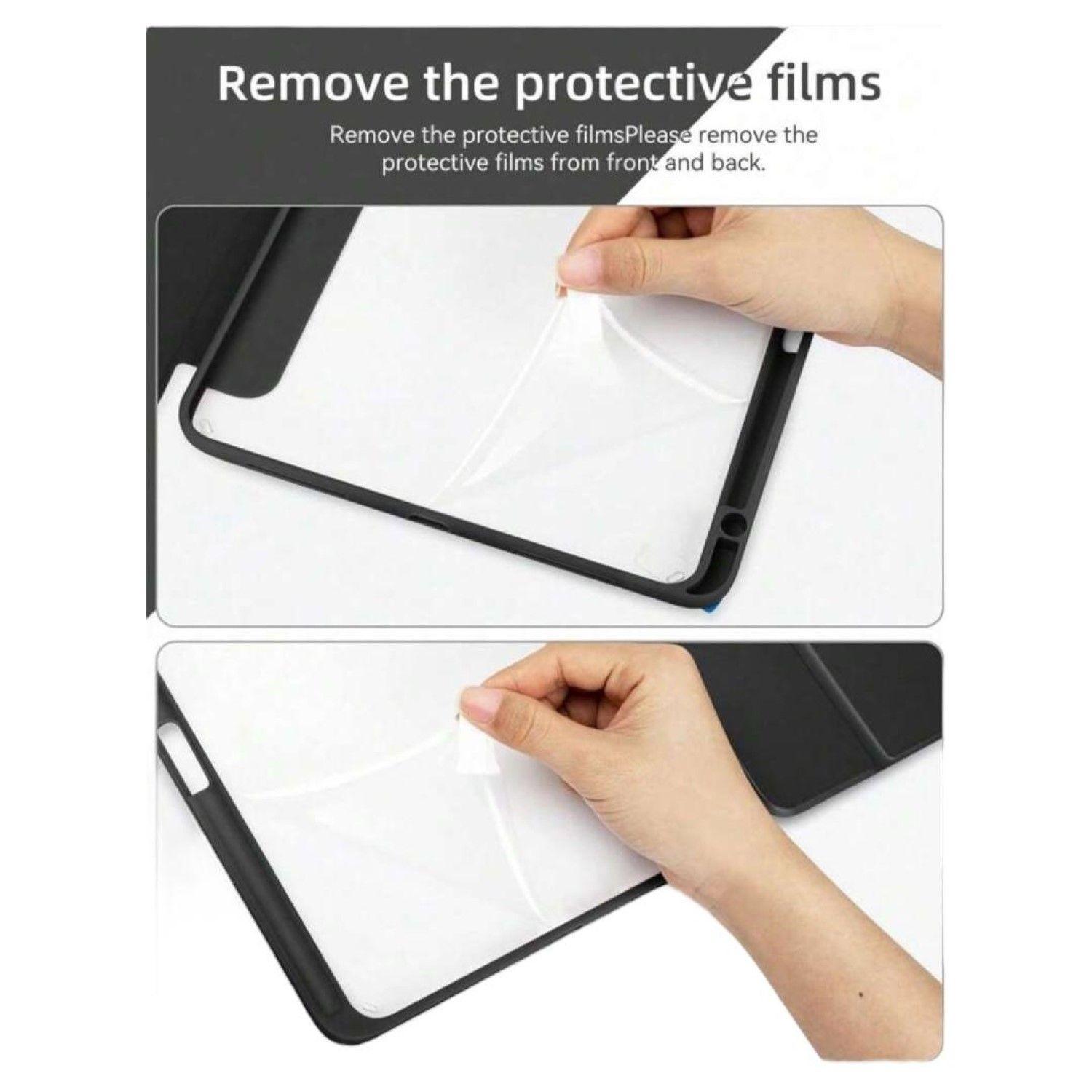 Carcasa Smart Cover Clear Para iPad Air 6 11 M2 2024 Negro-3