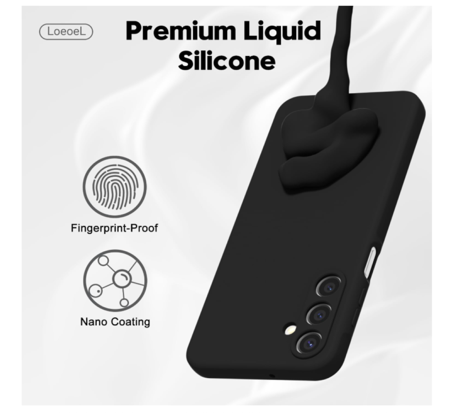 Carcasa Funda Para Samsung A56 5g Silicona Negro-5