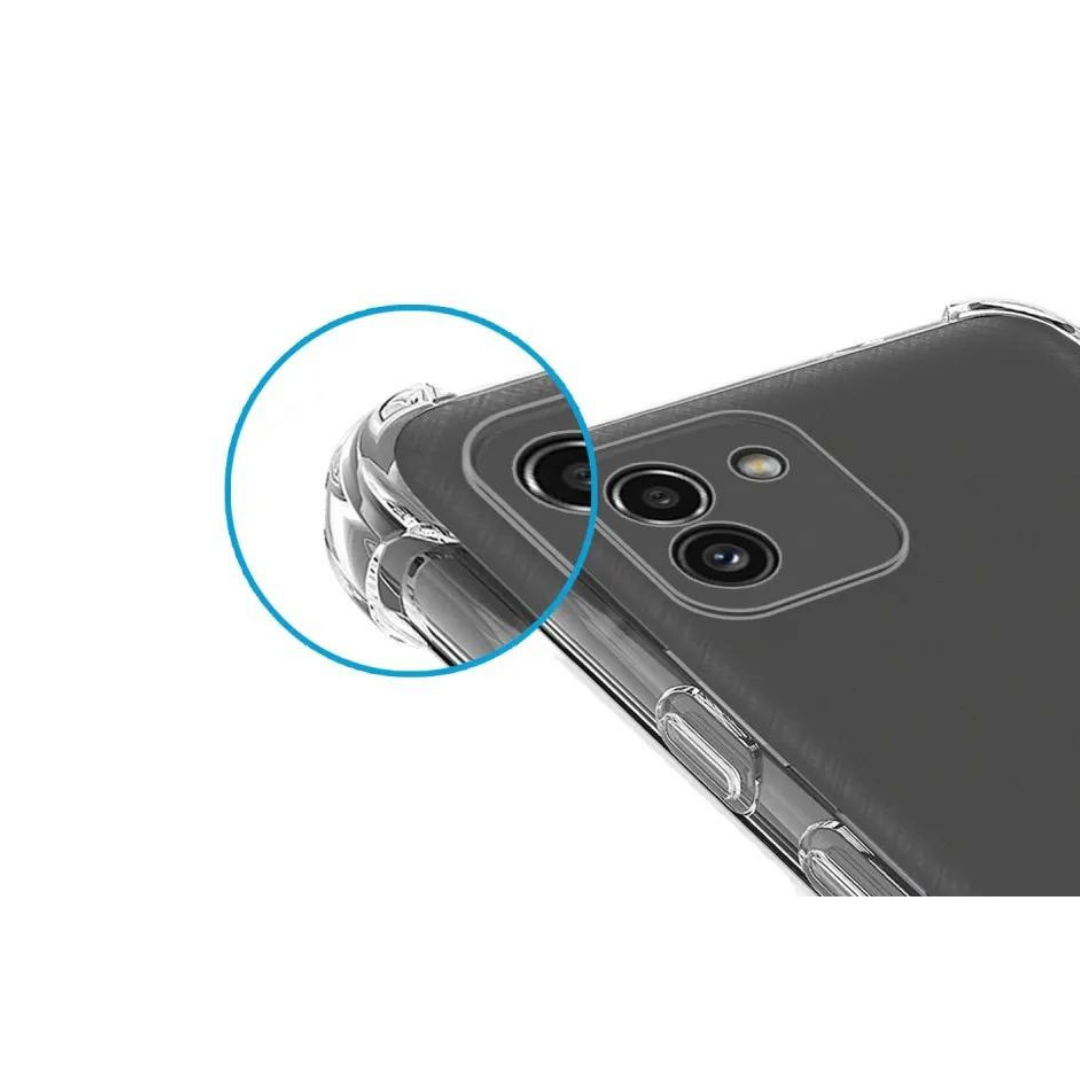 Carcasa Para Samsung A03 Normal Transparente Reforzada-5