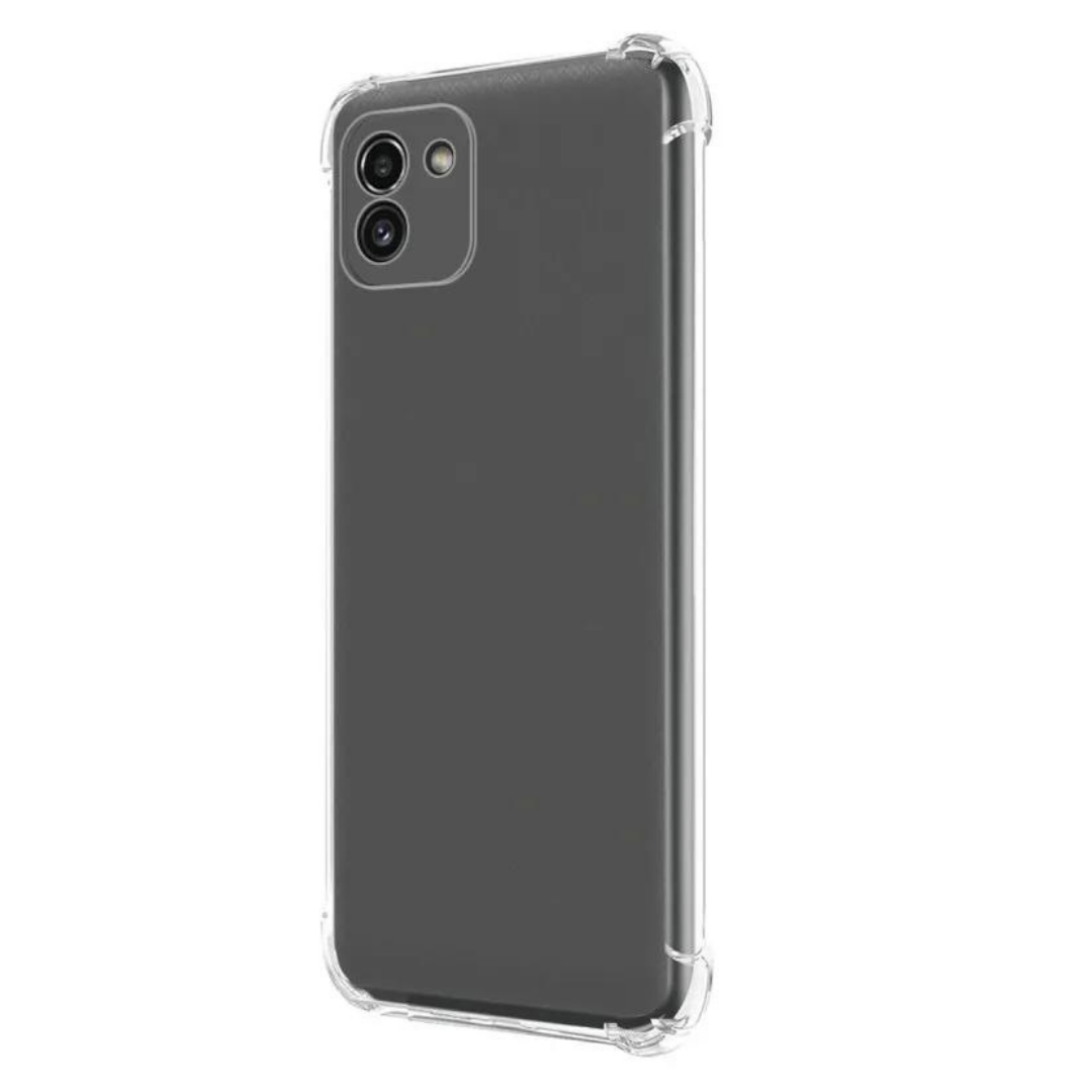 Carcasa Para Samsung A03 Normal Transparente Reforzada-7