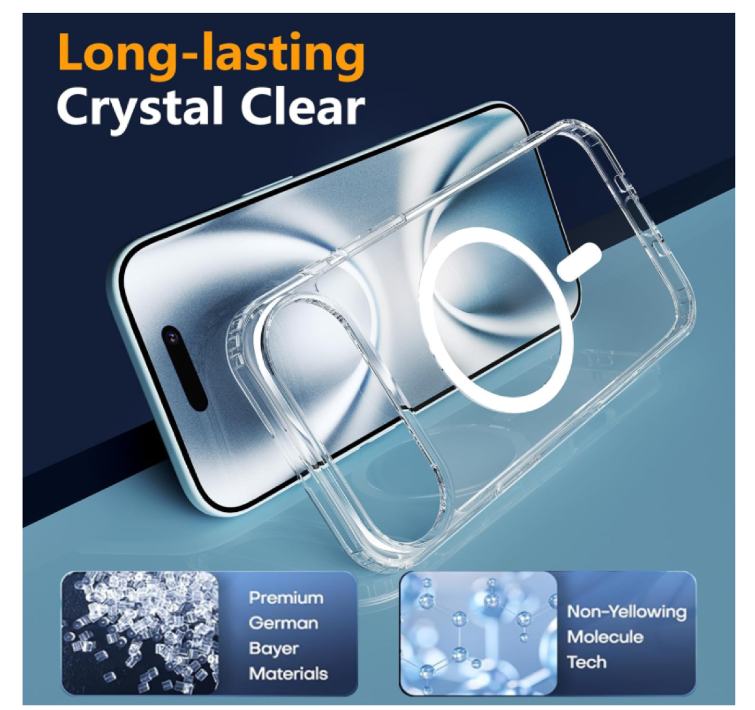 Carcasa Para iPhone 17 Air Transparente MagSafe-3
