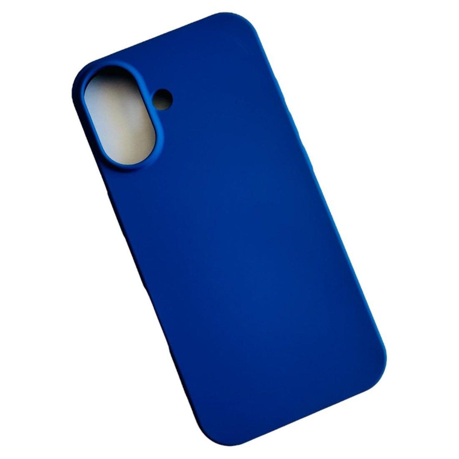 Carcasa Funda Para iPhone 16 Silicona Color Azul-5