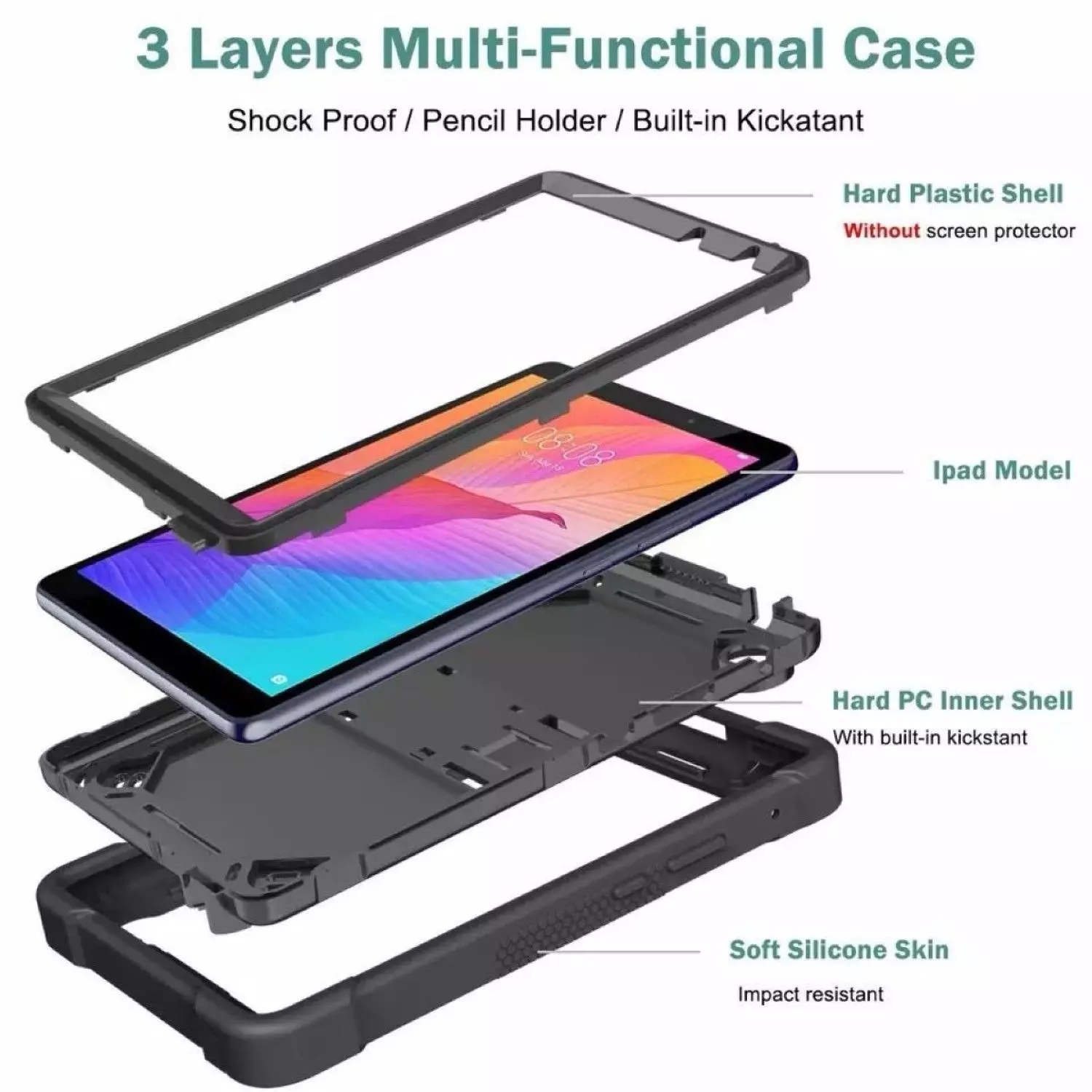 Funda Carcasa Antigolpes 360 Compatible Con Tablet Xiaomi Redmi Pad 2-2