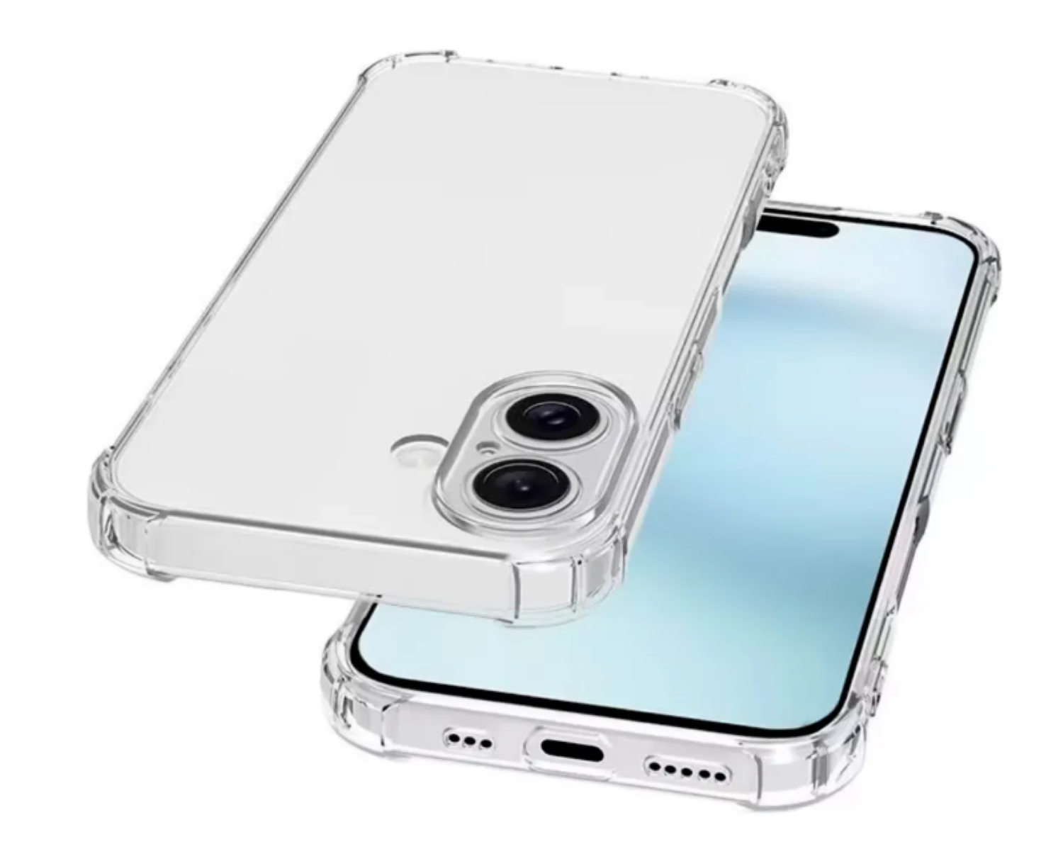 Carcasa Para iPhone 17 Transparente Reforzada + Mica-3