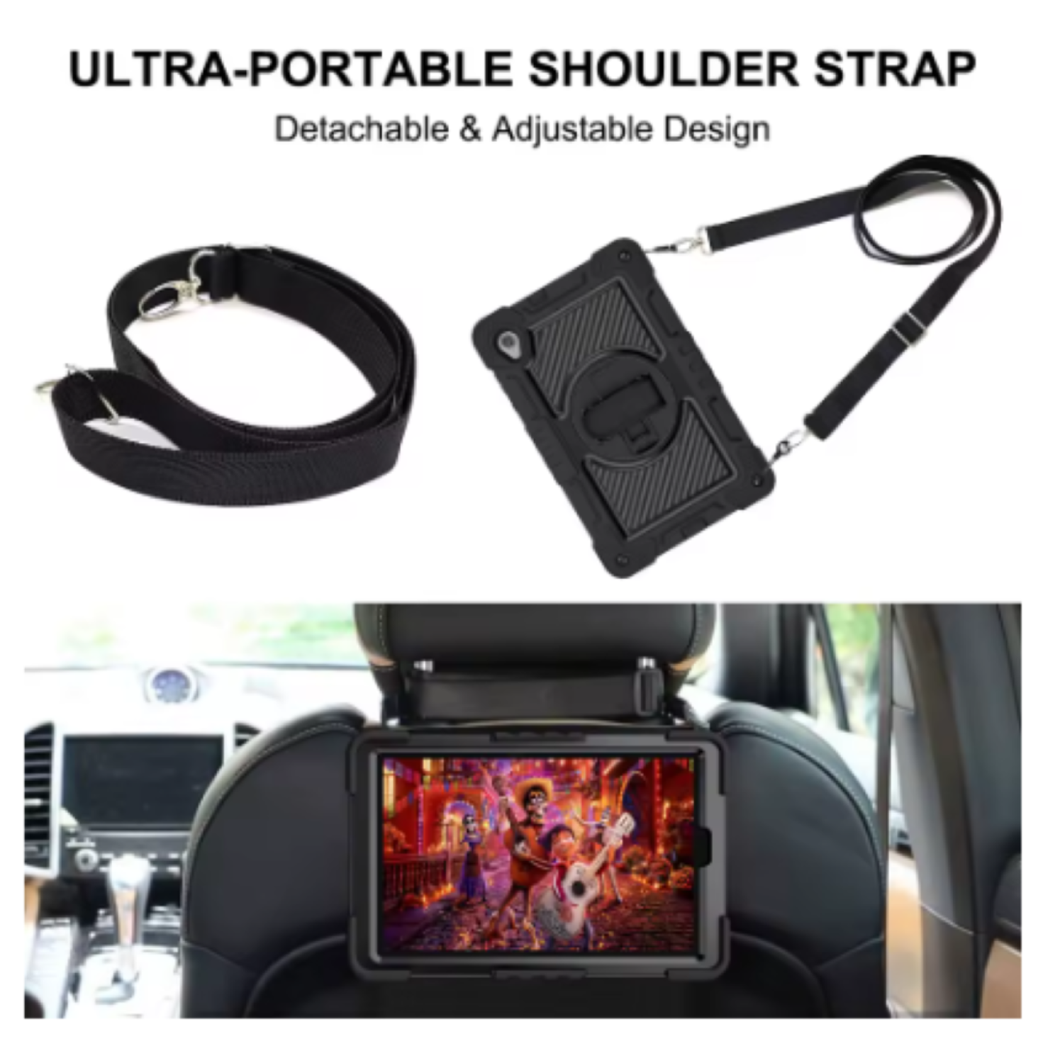 Funda Carcasa Antigolpes 360 Para iPad A16 11 Gene Con Correa-3