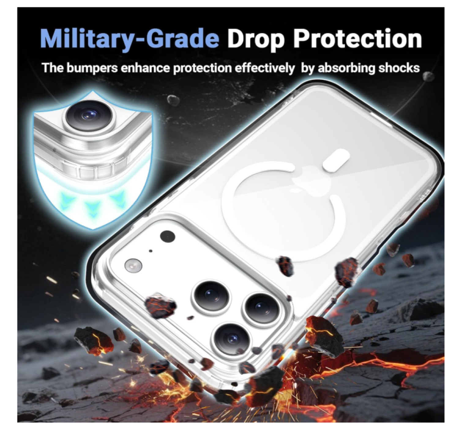 Carcasa Para iPhone 17 Pro Transparente MagSafe-2