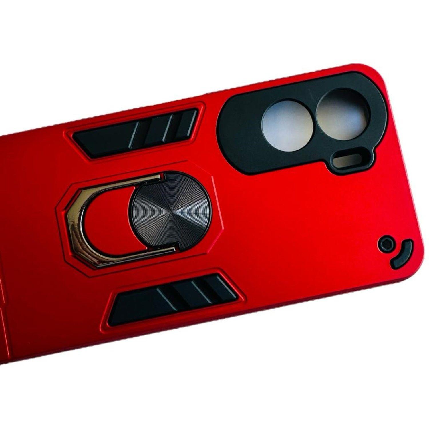 Carcasa Para Honor 90 Lite 5g Anti Golpes Anillo Rojo-3