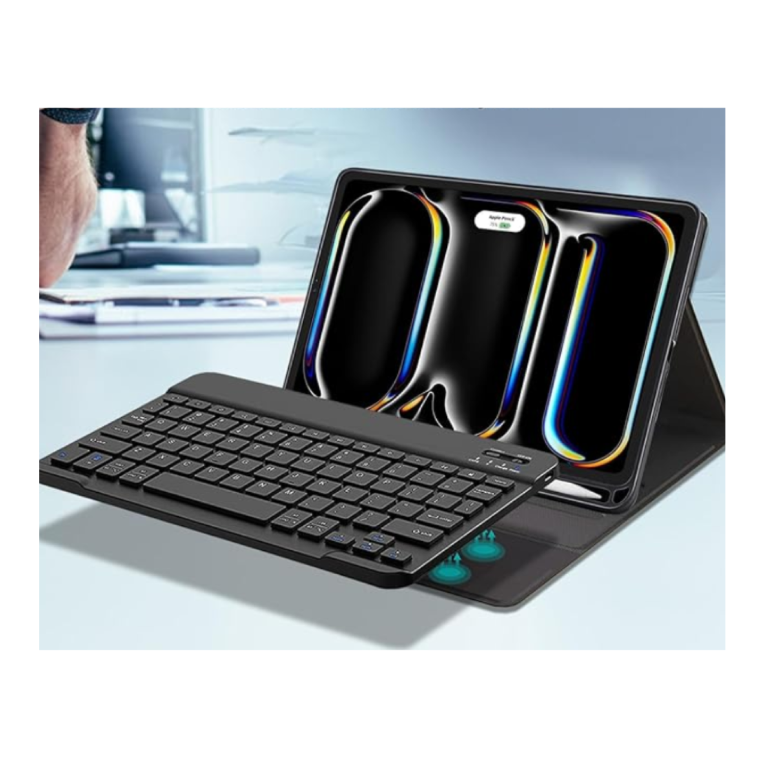 Funda Con Teclado Negro Para iPad Air 13 M3 2025 Con Ranura-3
