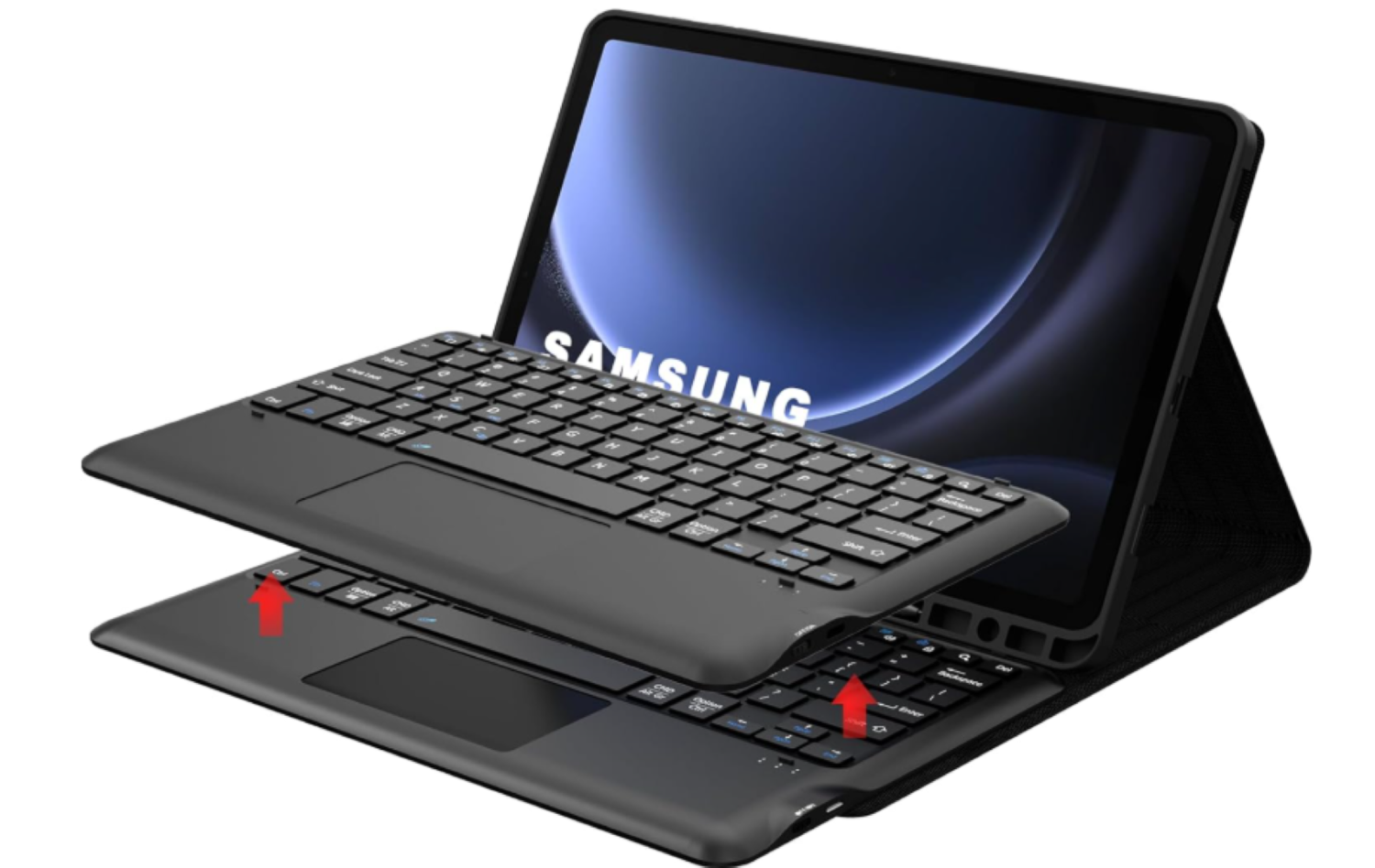 Funda Con Teclado Touchpad Negro Compatible Con Tablet S10 Lite-4