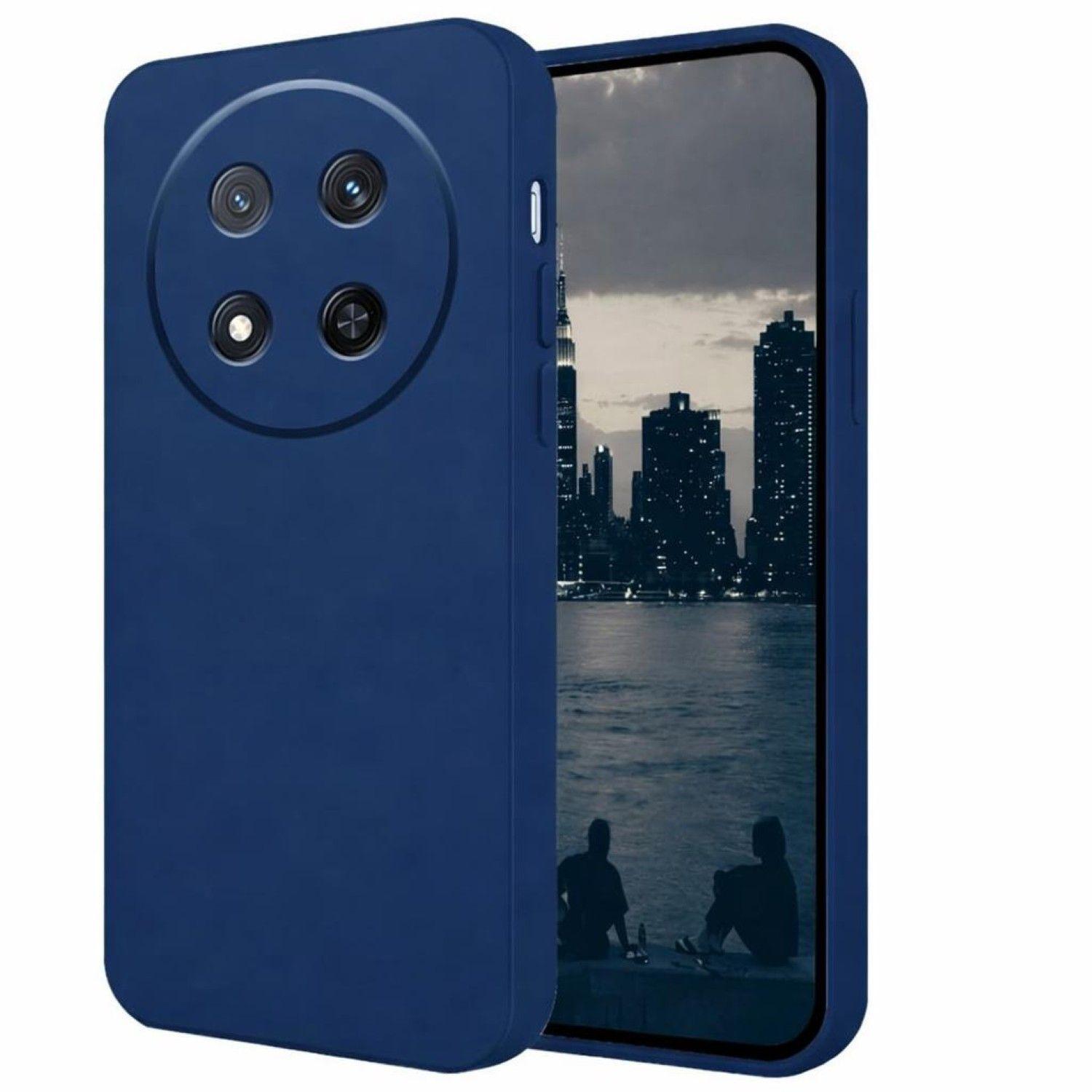 Carcasa Funda Para Honor Magic8 Lite Silicona Azul-2