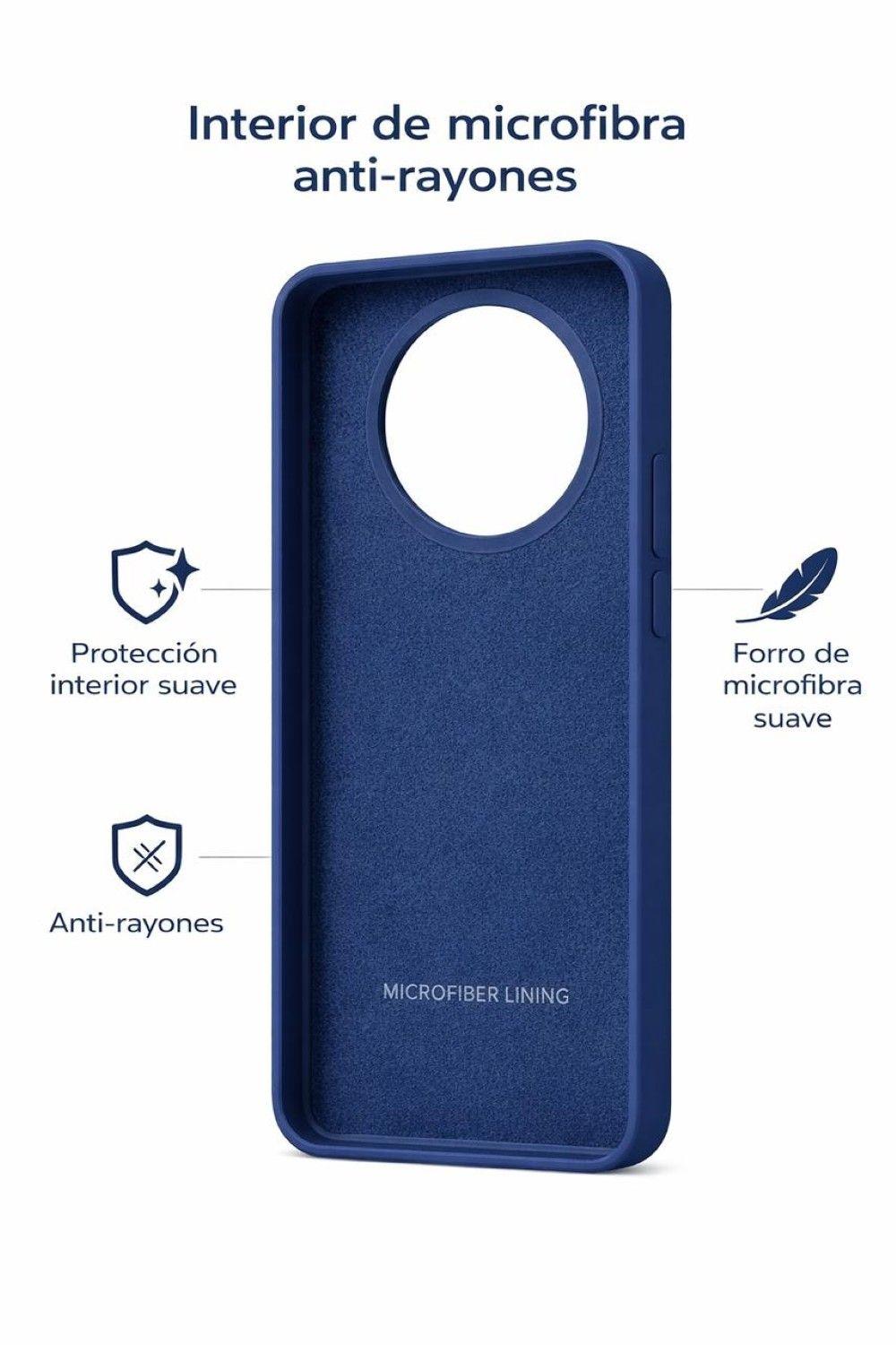 Carcasa Funda Para Honor Magic8 Lite Silicona Azul-3