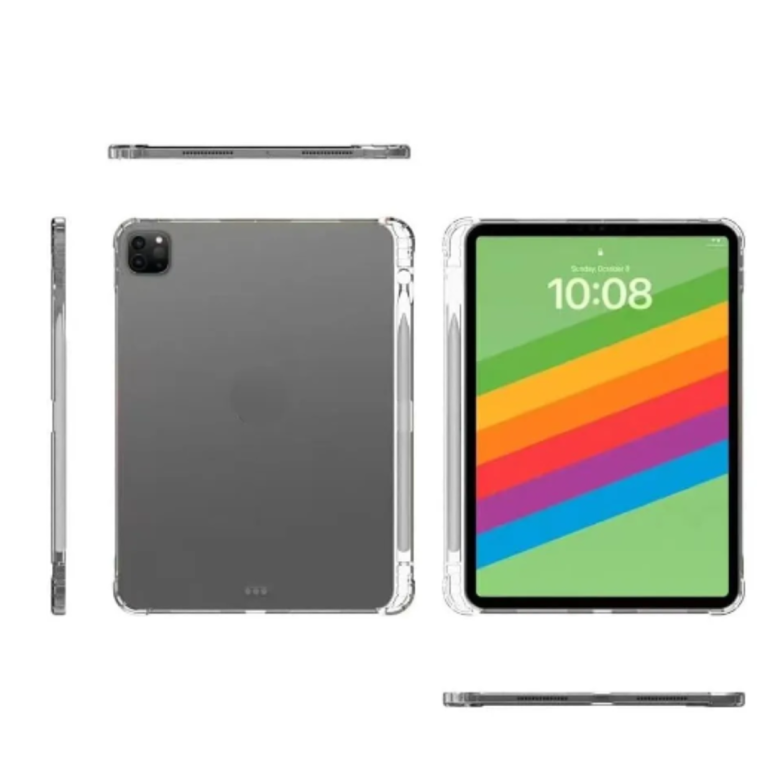 Carcasa Transparente Con Ranura Para iPad Pro 11 M5 2025-2