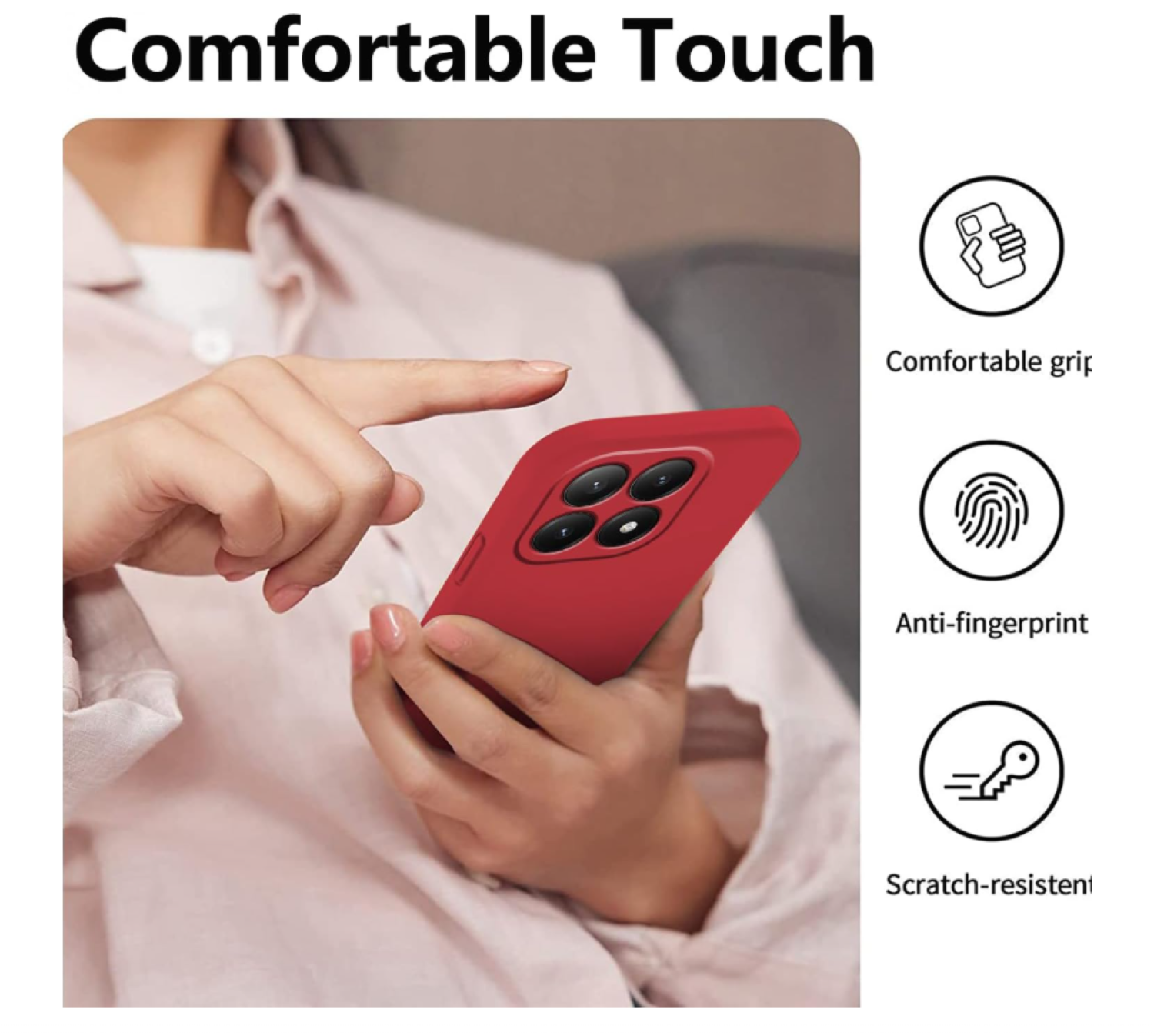 Carcasa Funda Compatible Con Xiaomi 17T Pro 5g Silicona Rojo-4